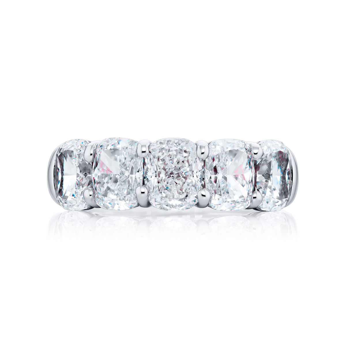 Cushion Diamond Five Stone Band
