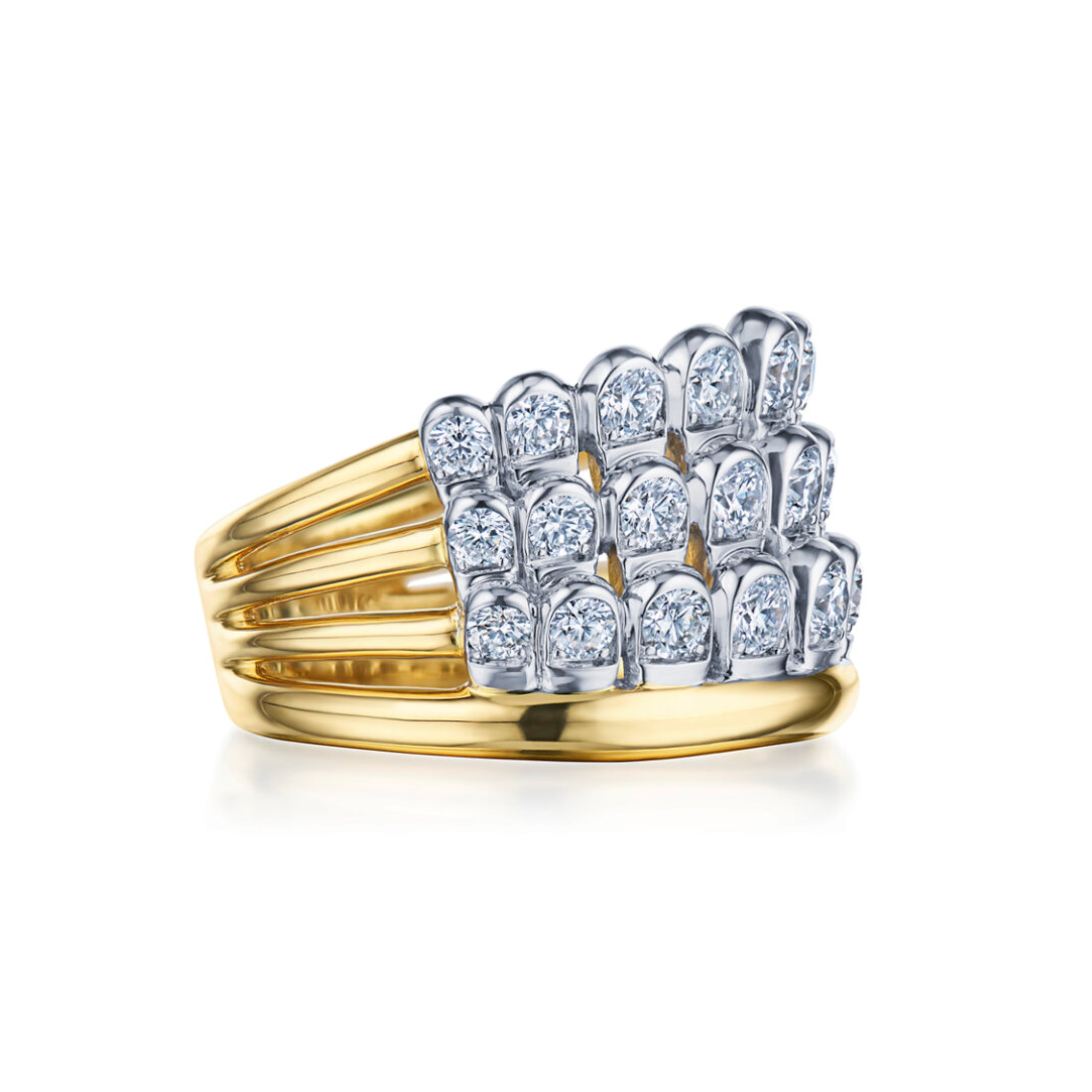 Sirena Diamond Three Row Ring