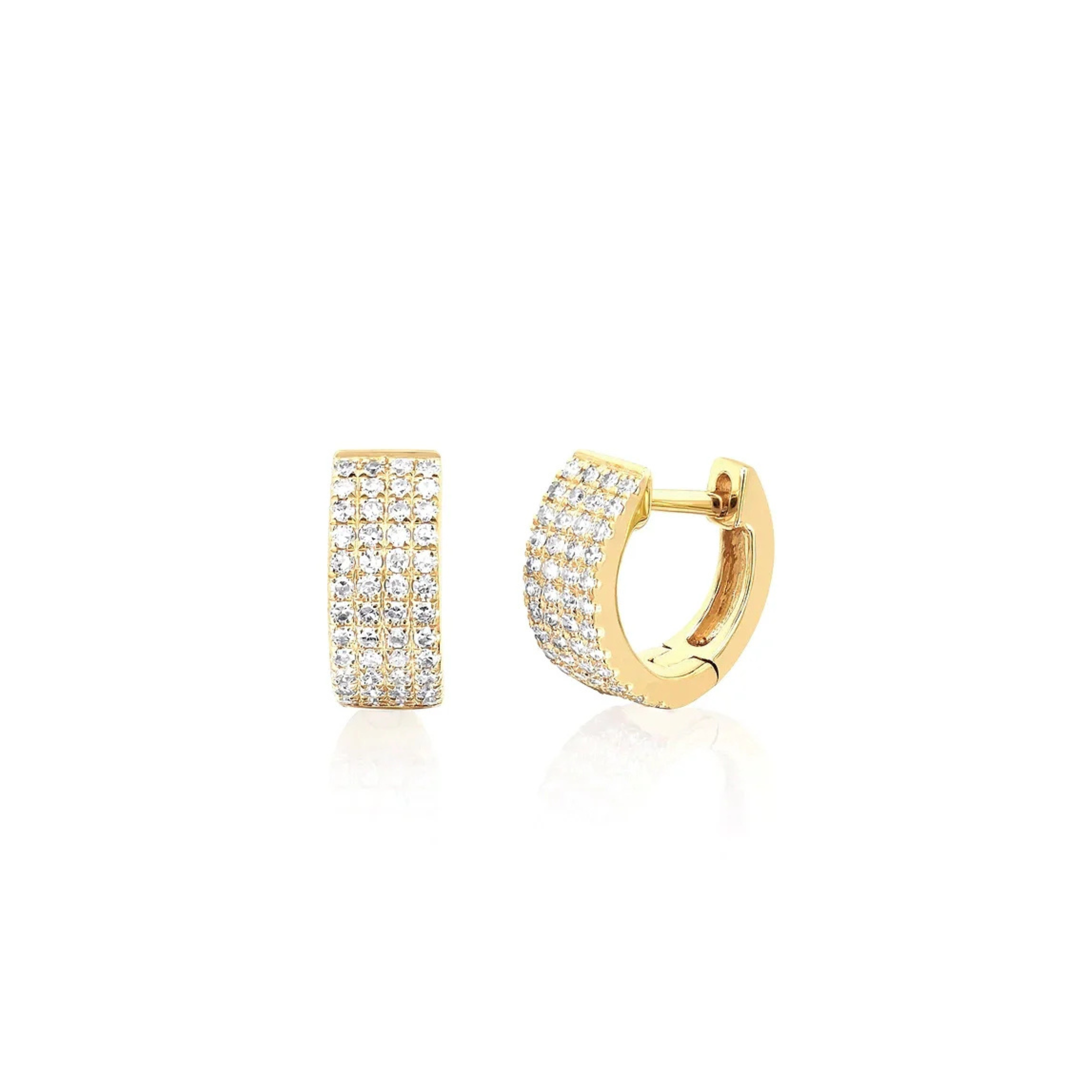 Diamond Jumbo Huggie Earrings