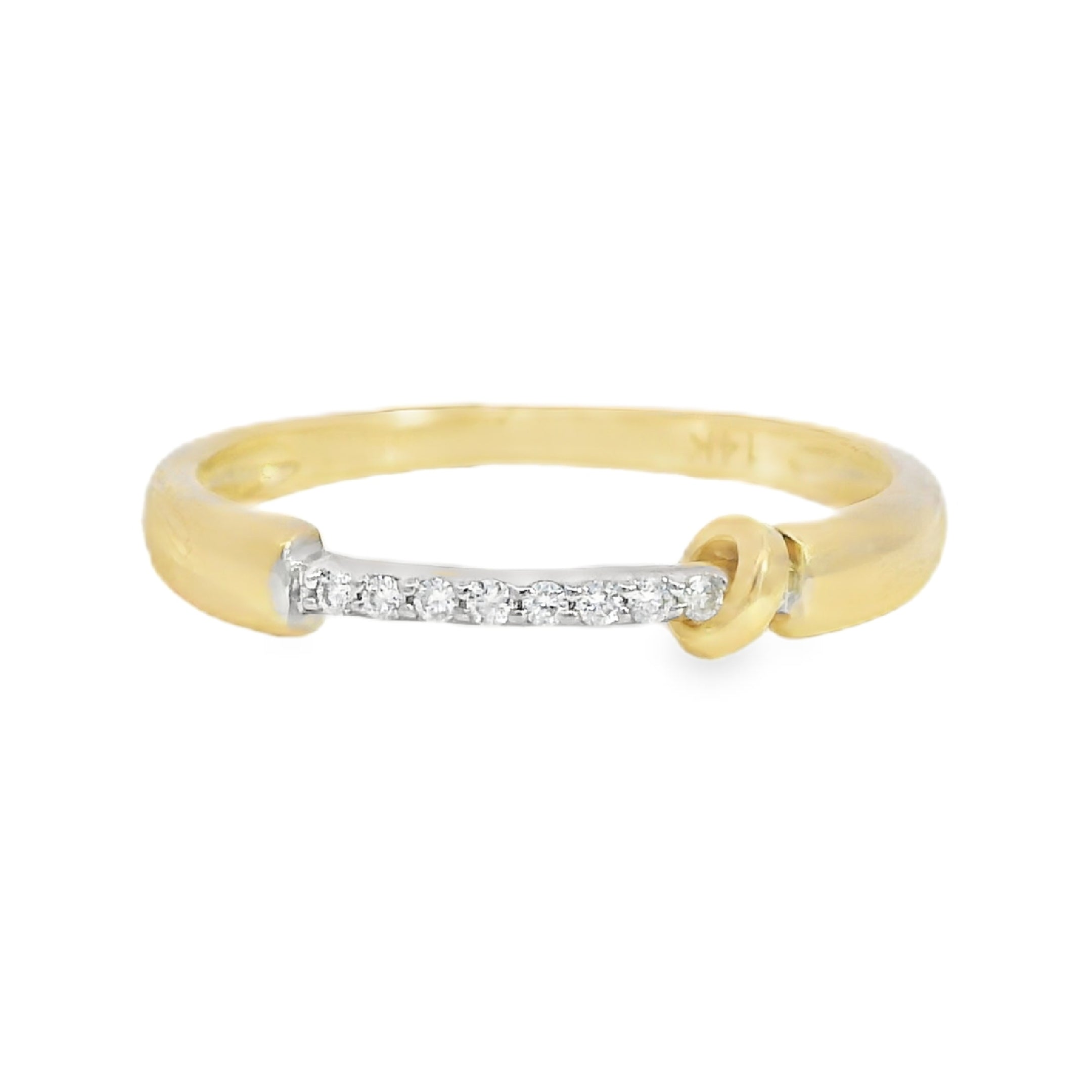 Pavé Diamond Ring with Rondell Accent