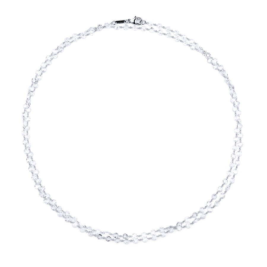 Platinum Rose-Cut Diamond 38 inch Chain