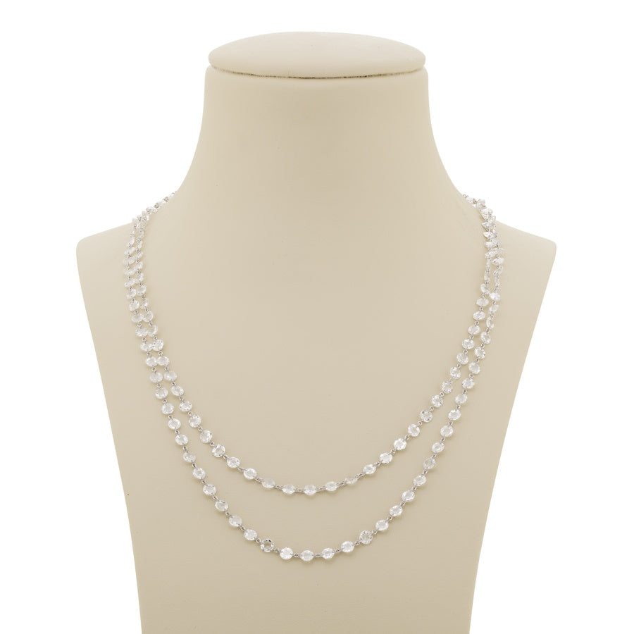Platinum Rose-Cut Diamond 38 inch Chain