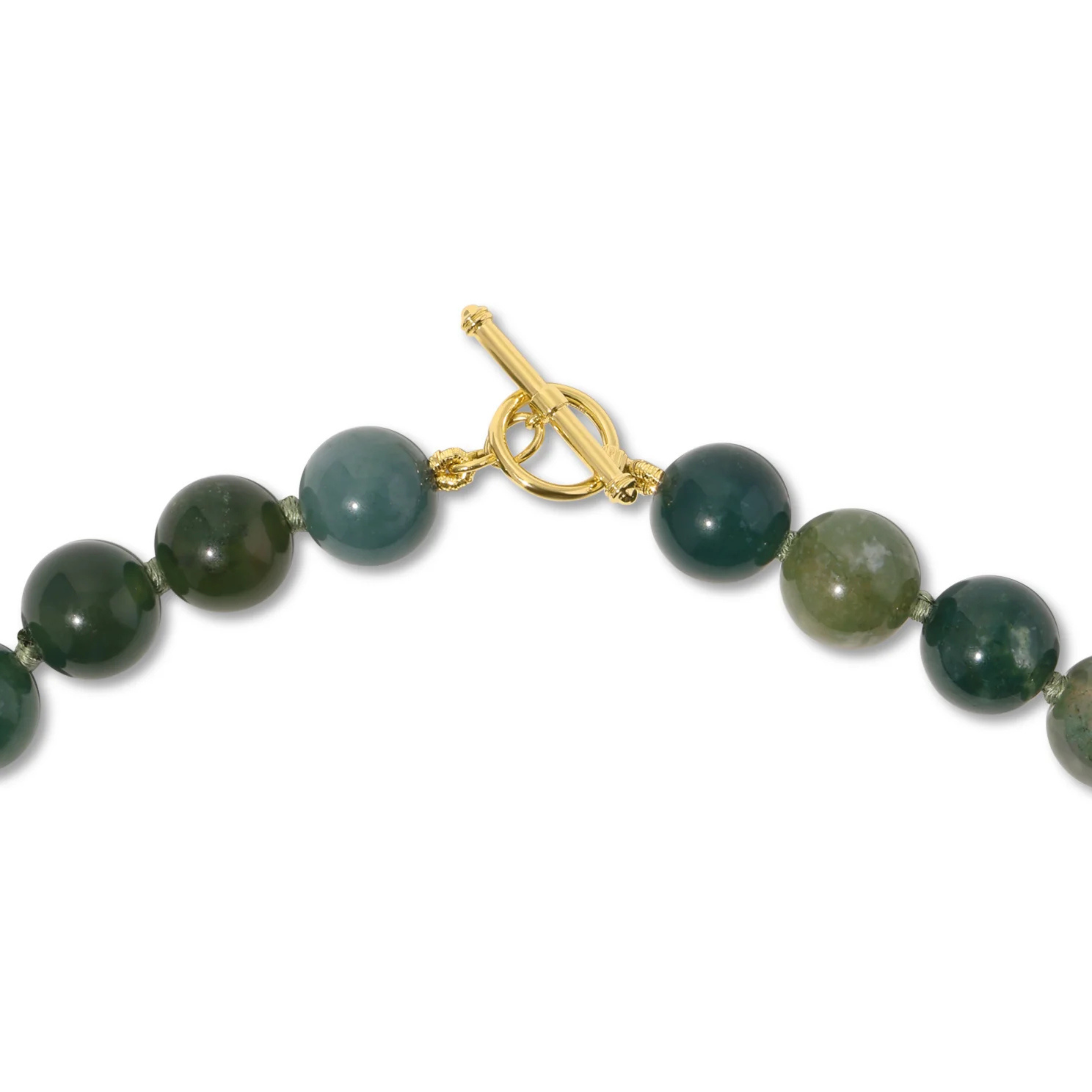 Luna Necklace in Moss Agate