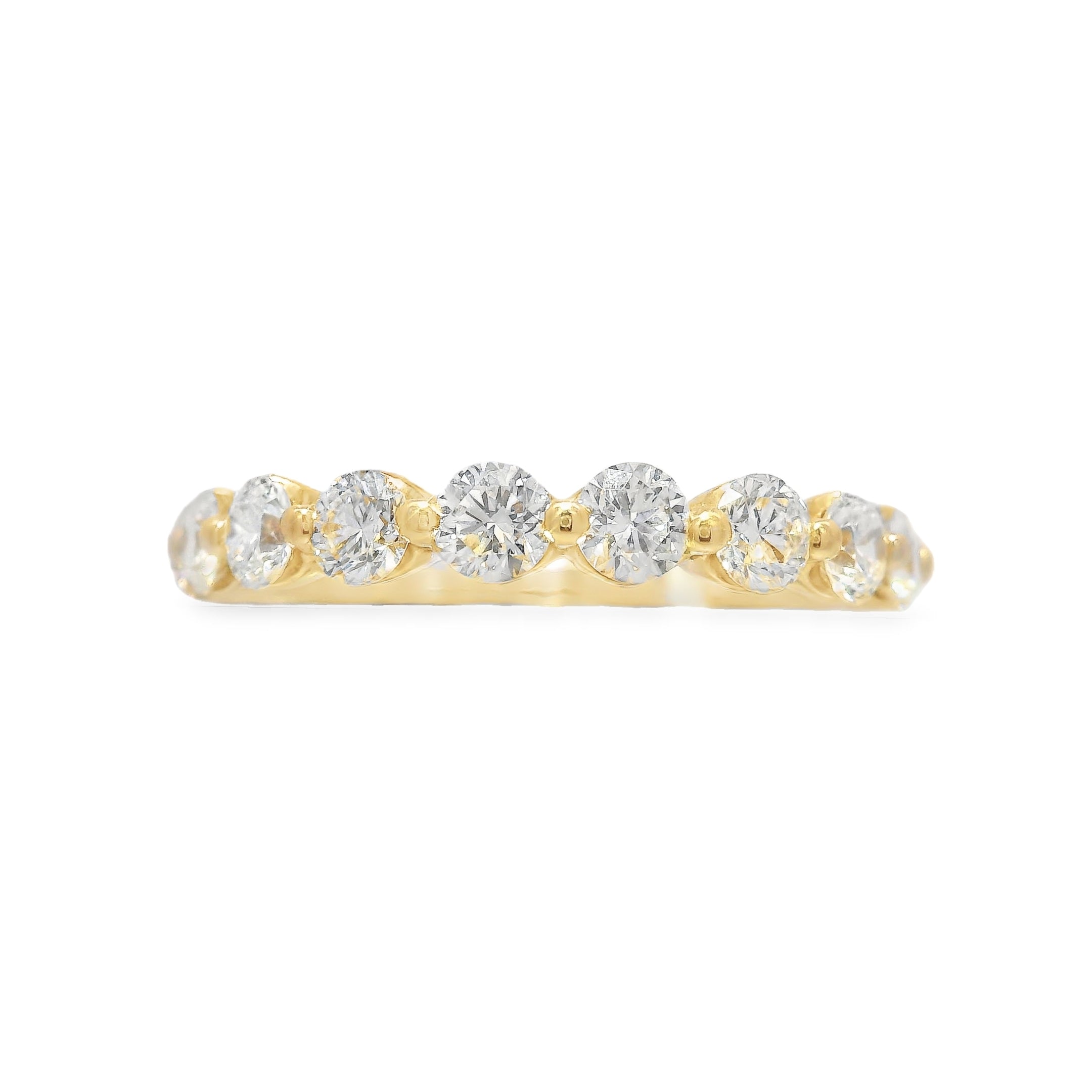 Shared Prong 9-Stone Round Diamond Anniversary Band