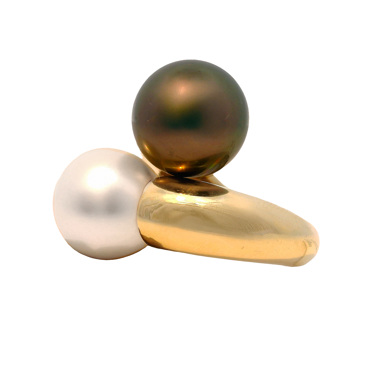 South Sea and Tahitian Pearl Bypass Ring