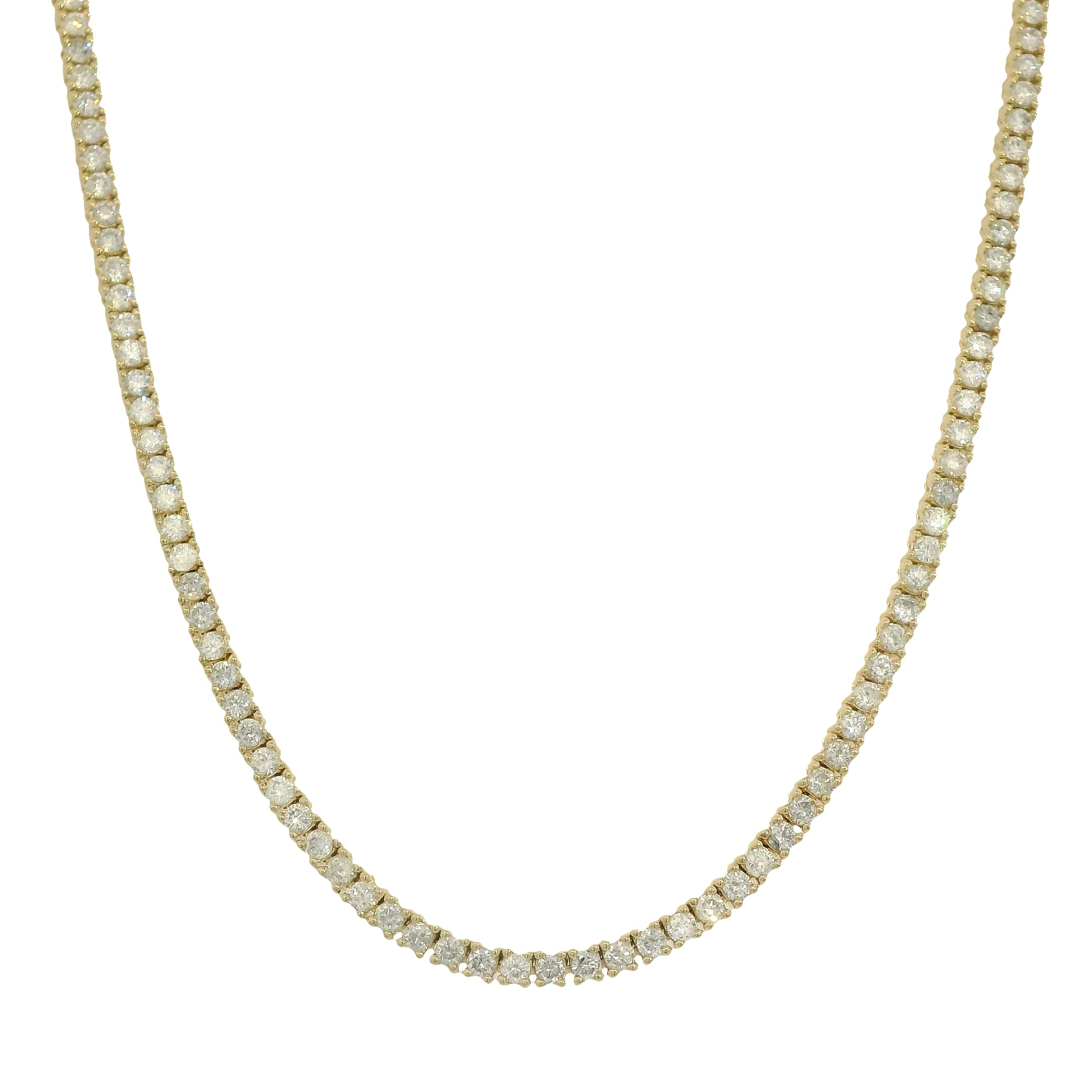 4.00ctw Four-Prong Round Diamond Tennis Necklace