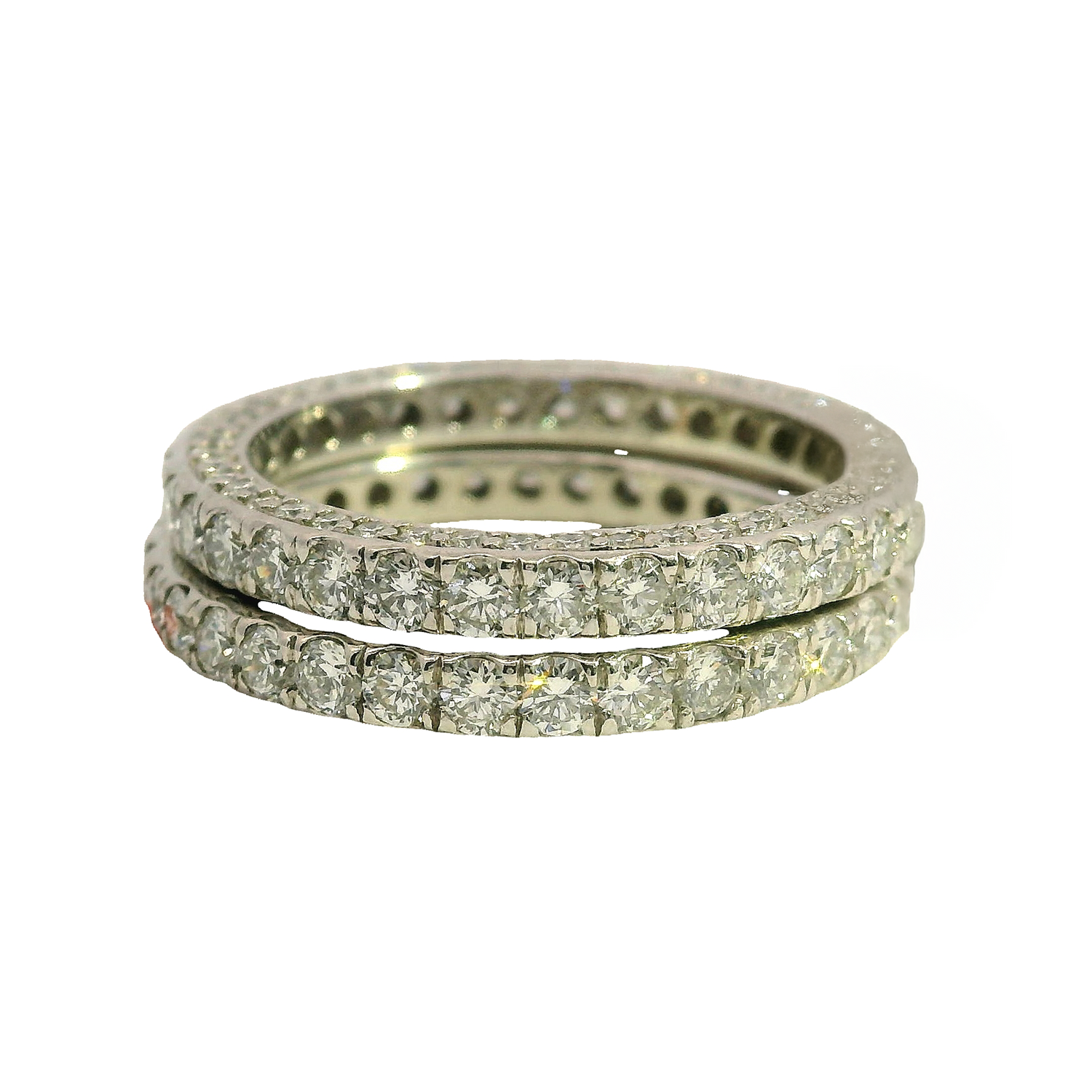 Diamond Book End Eternity Bands (Pair)