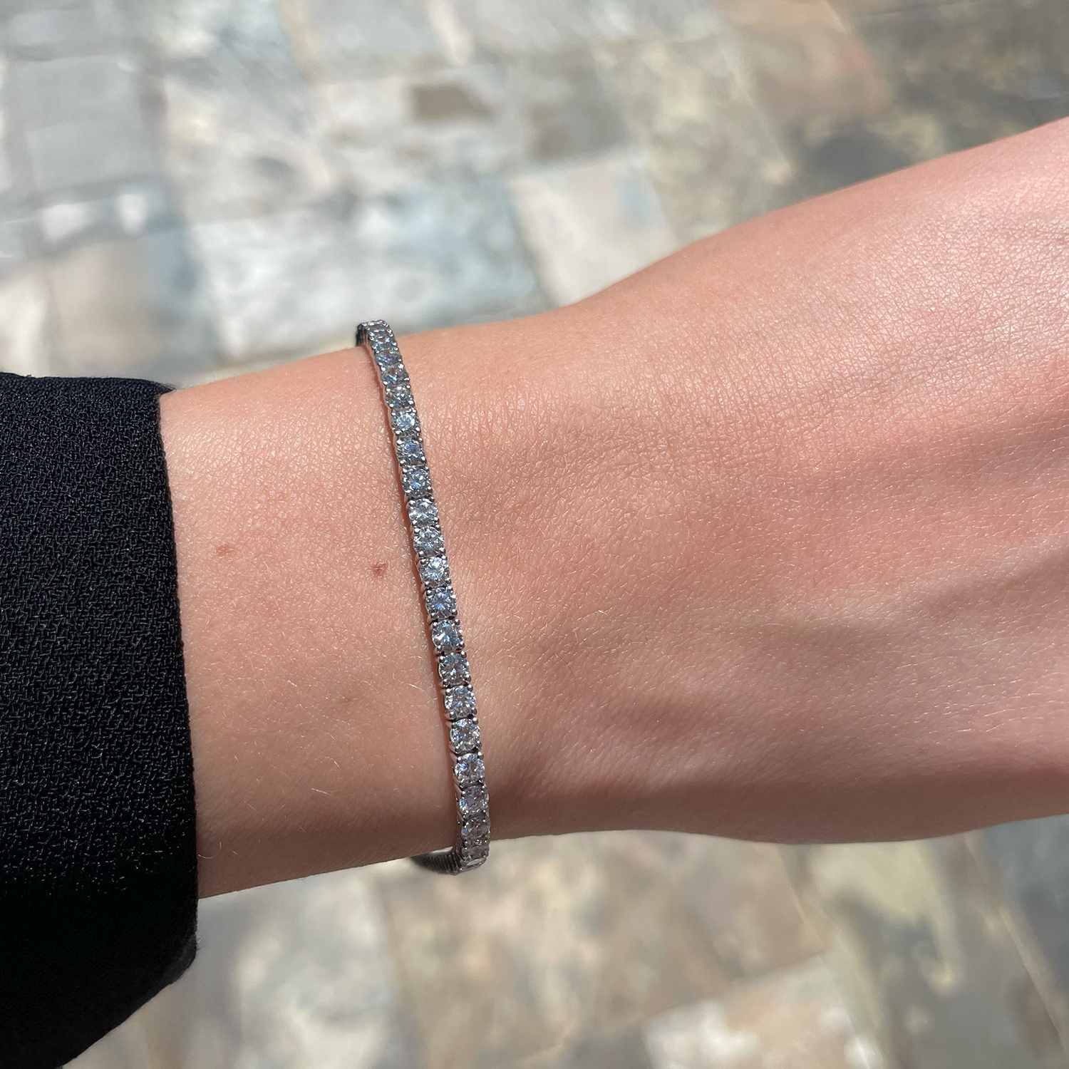 3.09ctw Round Diamond Tennis Bracelet