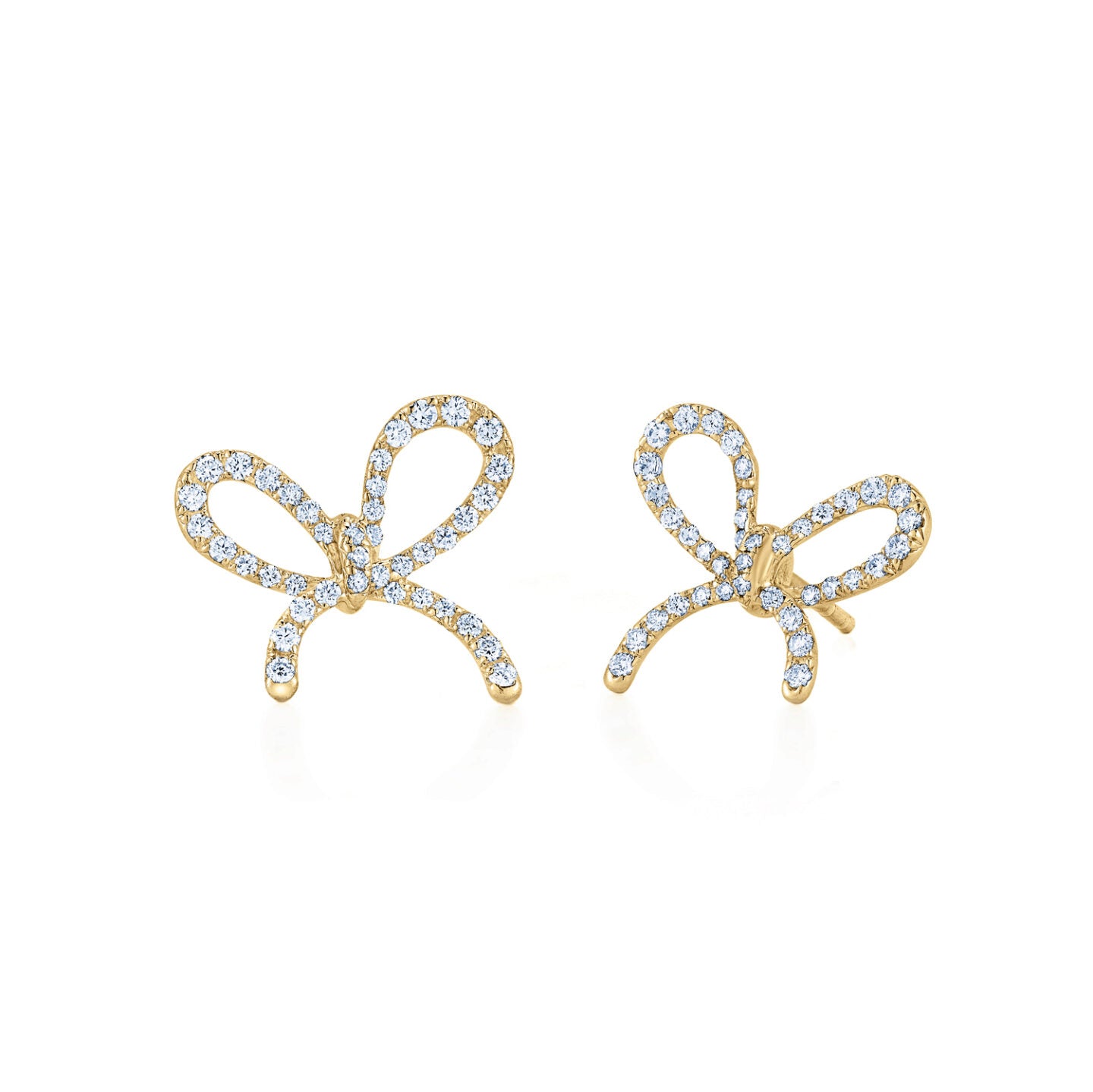 Elements Bow Earrings with Diamonds