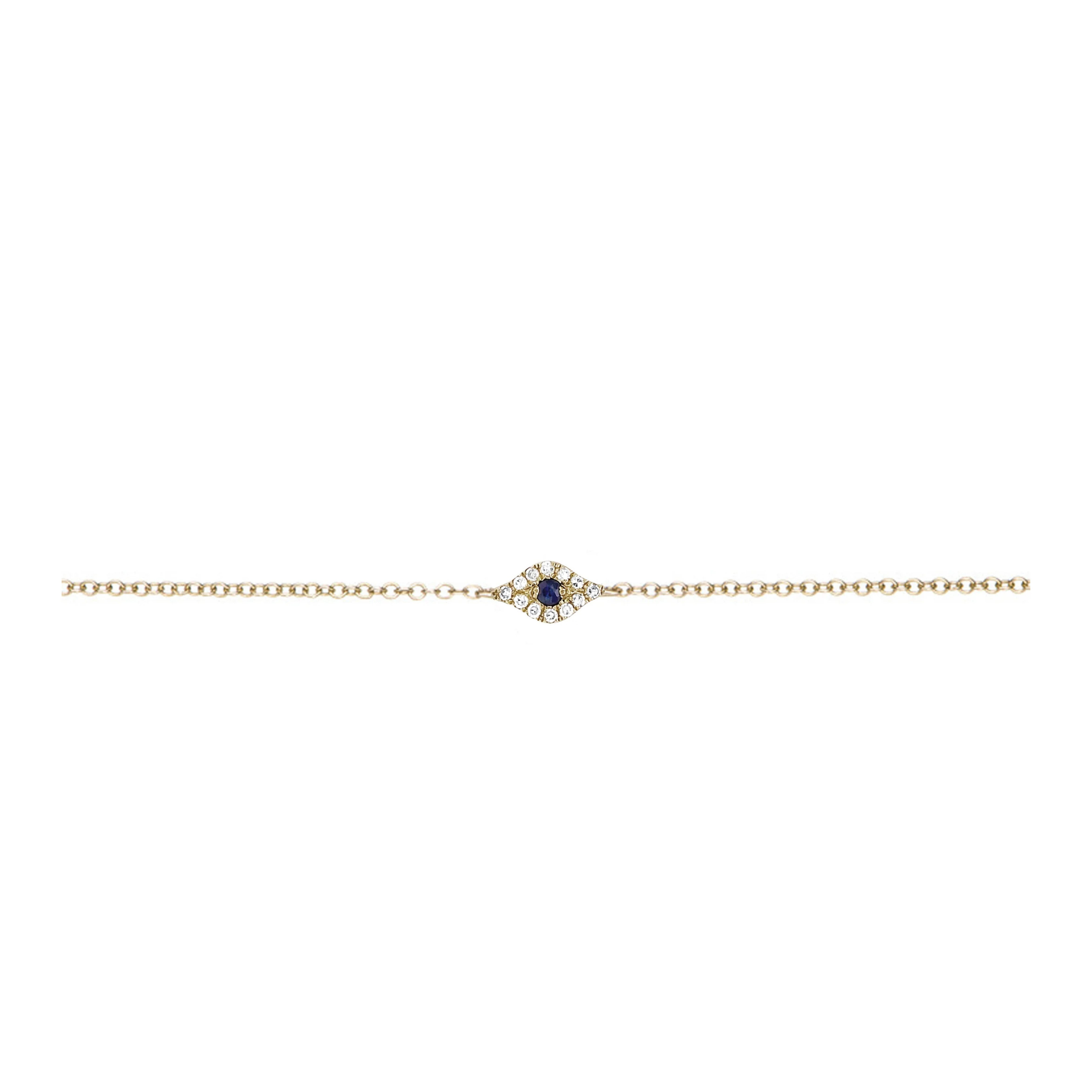 Diamond Evil Eye Chain Bracelet
