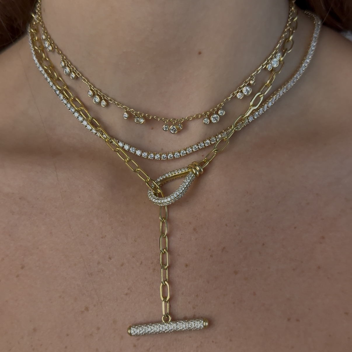Diamond Toggle Chain Necklace