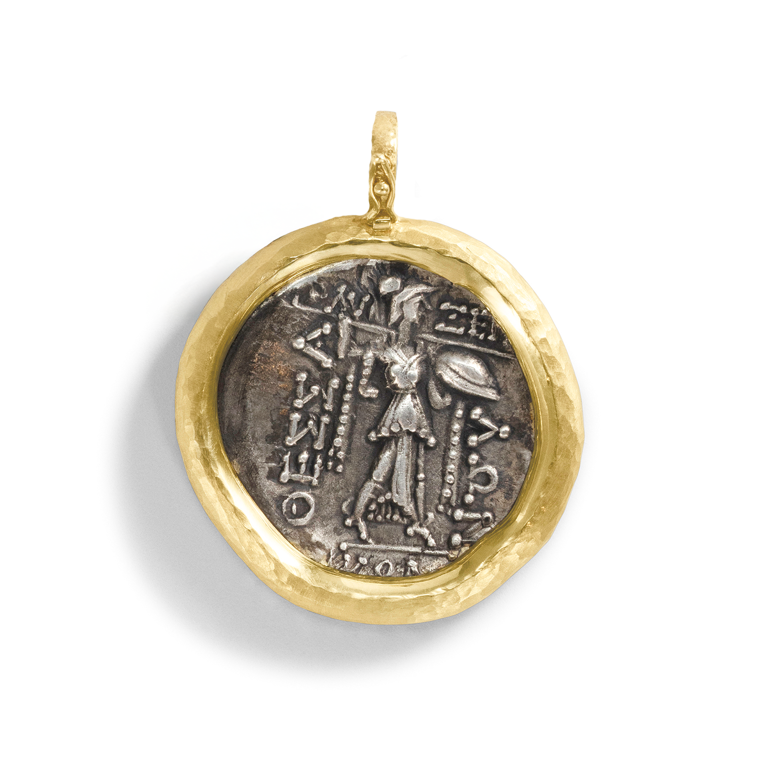 Zeus "Gods & Heroes" Coin Pendant with Diamond Halo
