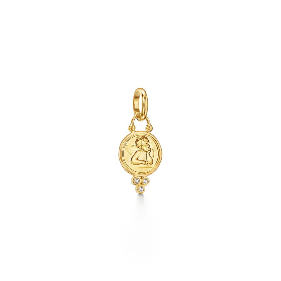 Small Diamond Angel Pendant