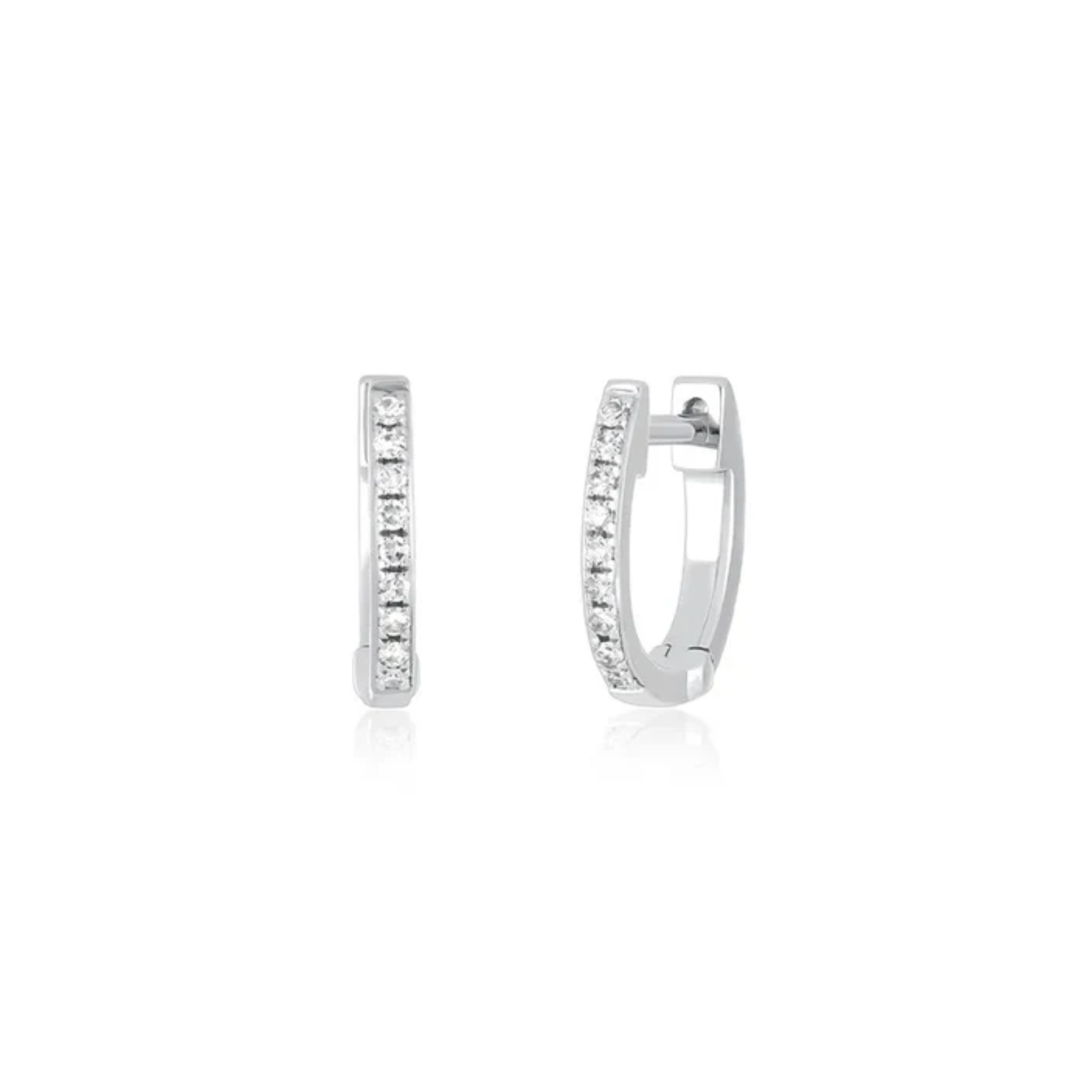 Diamond Mini Huggie Earrings