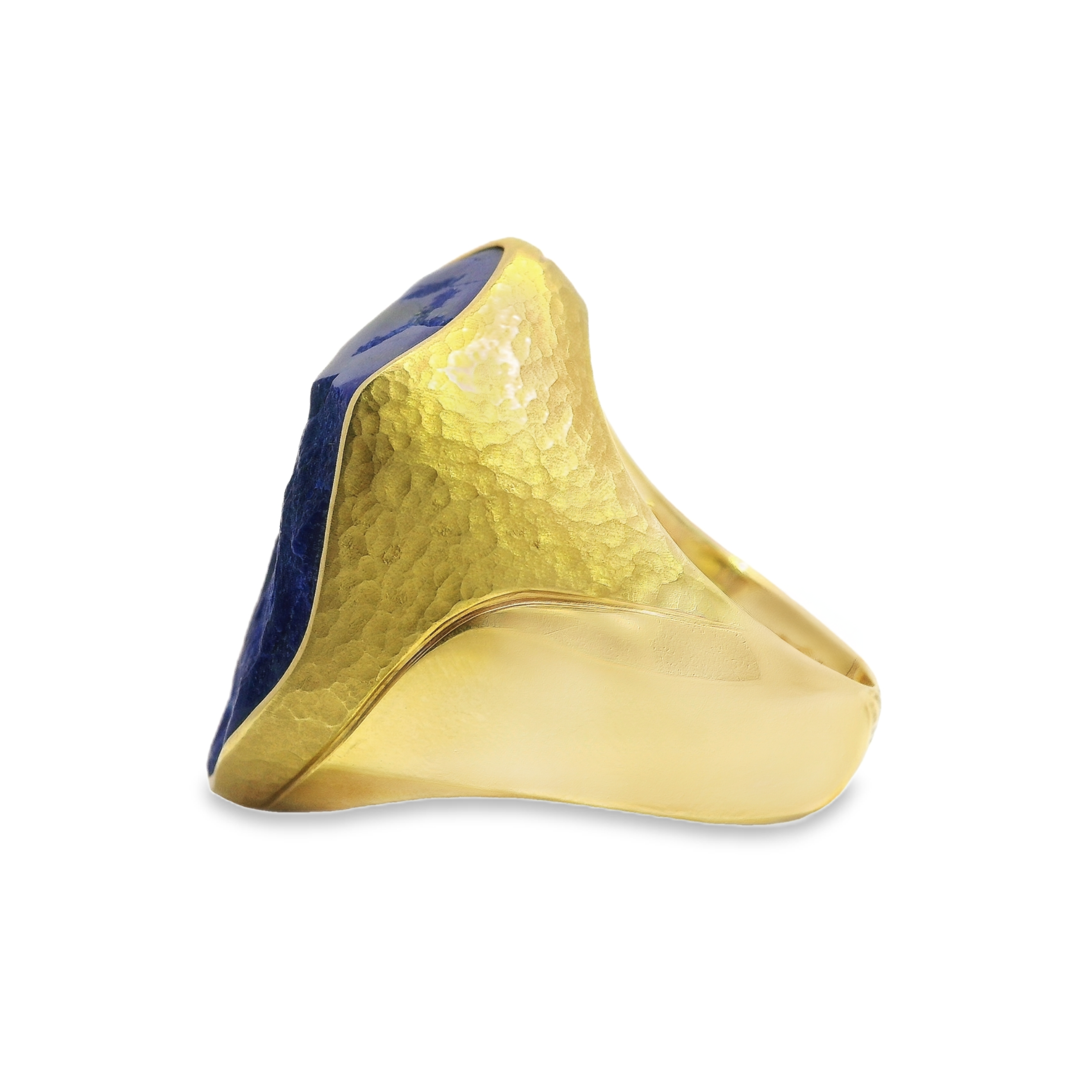 Organic Shape Lapis Gent’s Ring