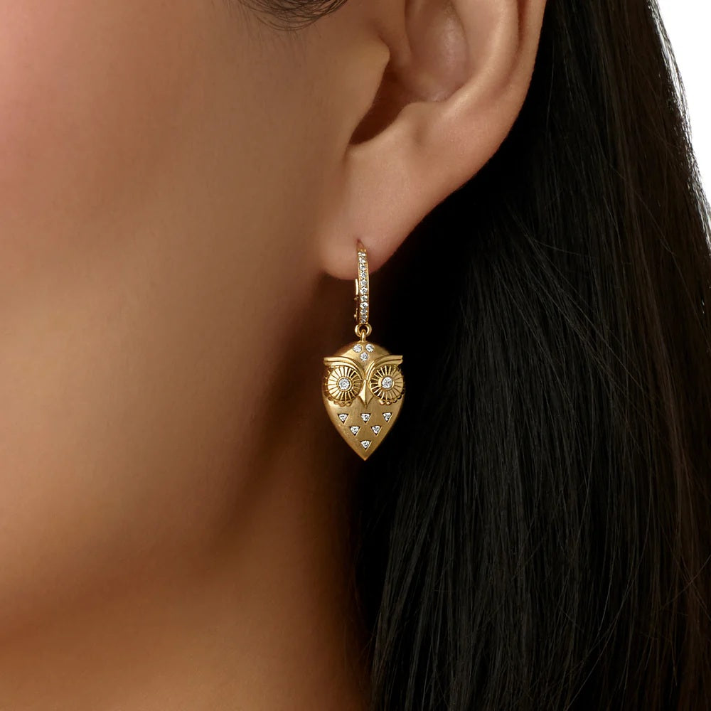 Triad Owl Earrings