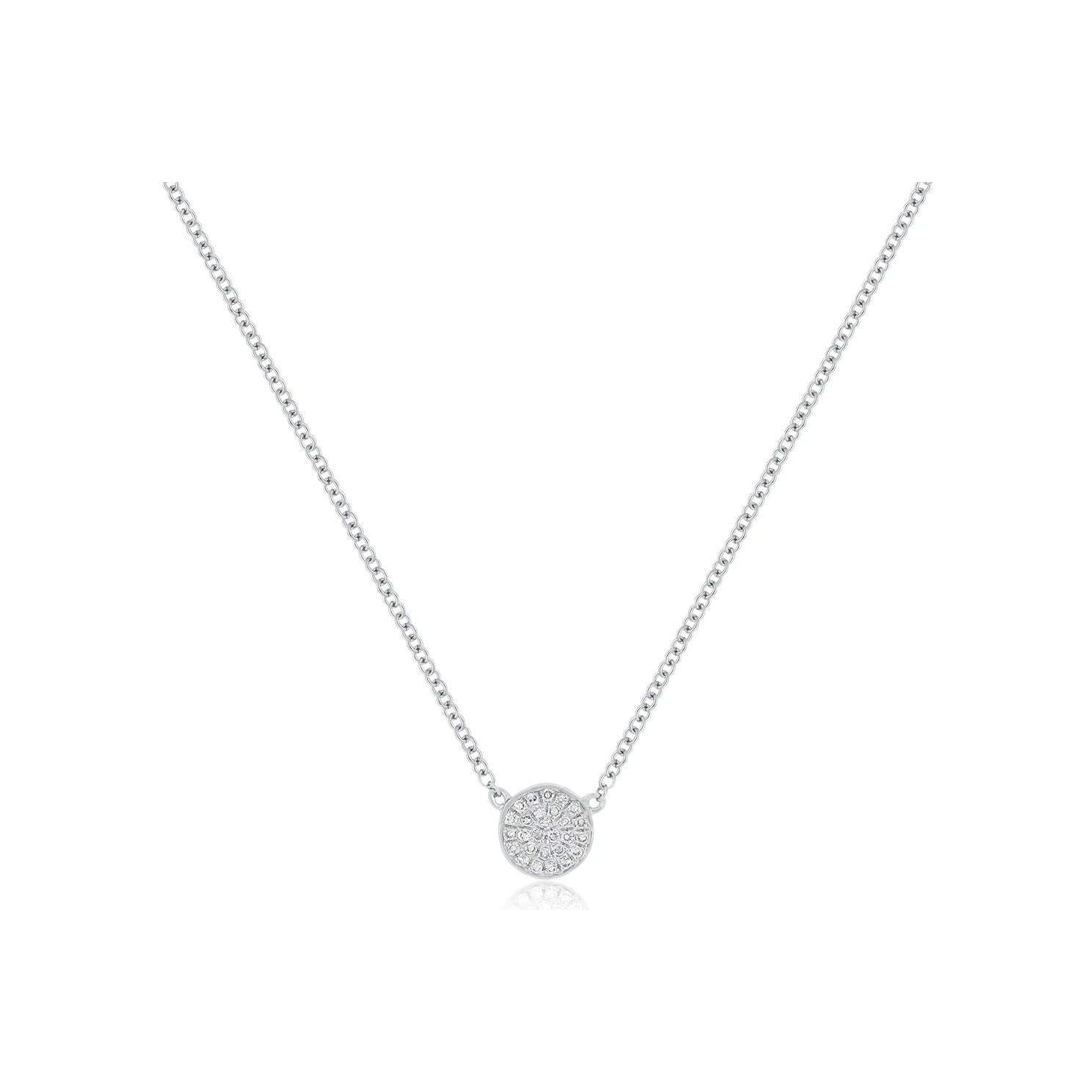 Diamond Mini Disc Necklace