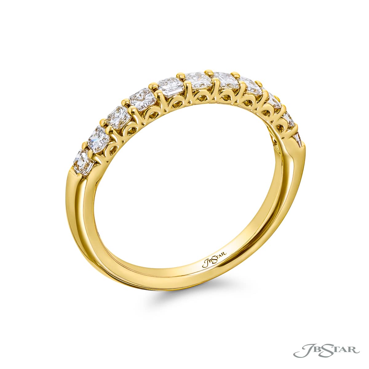Shared Prong Radiant Diamond Half Band