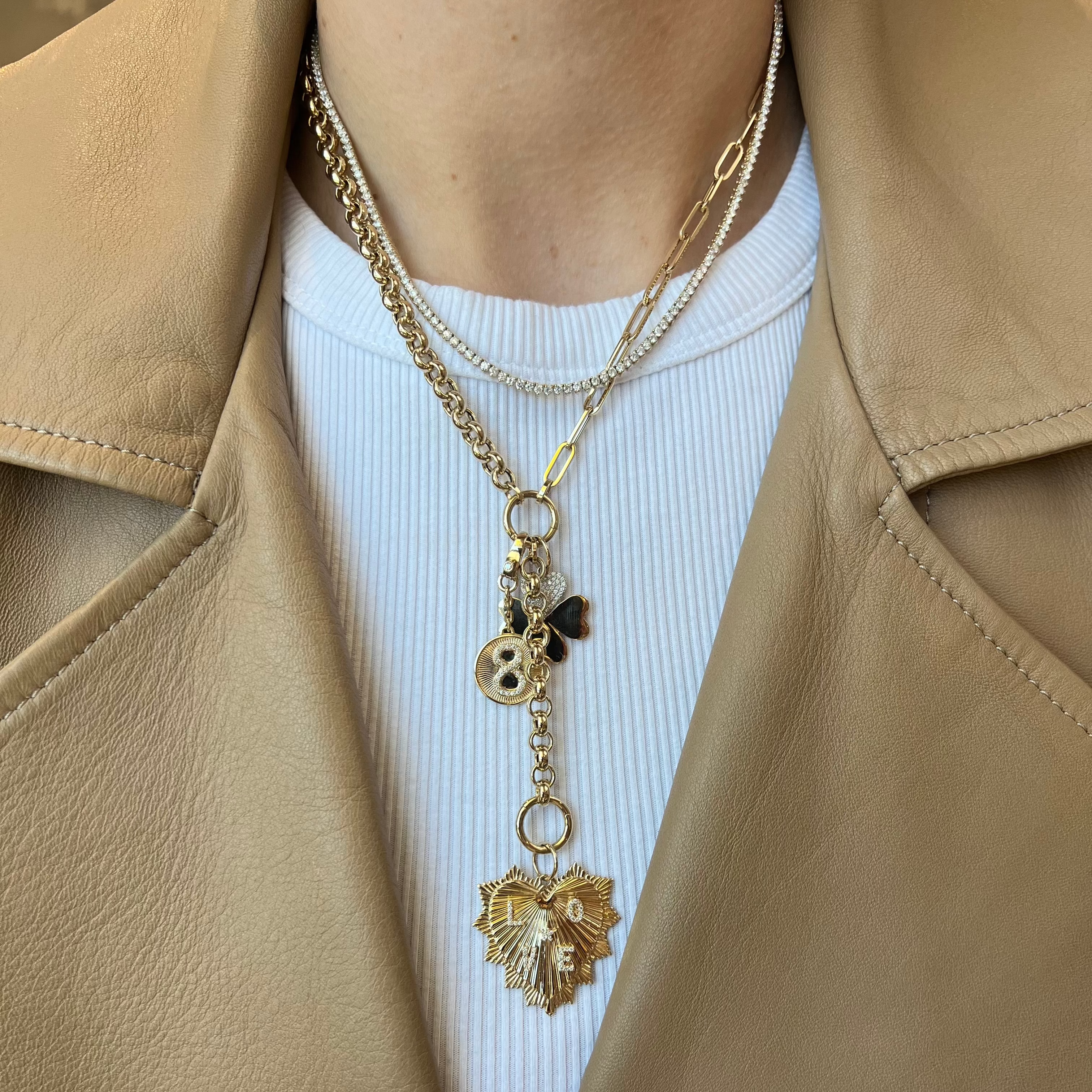 Pavé Diamond Clover Charm