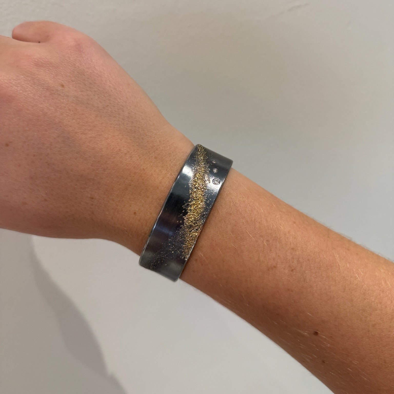 Slice Cuff with Black Diamonds