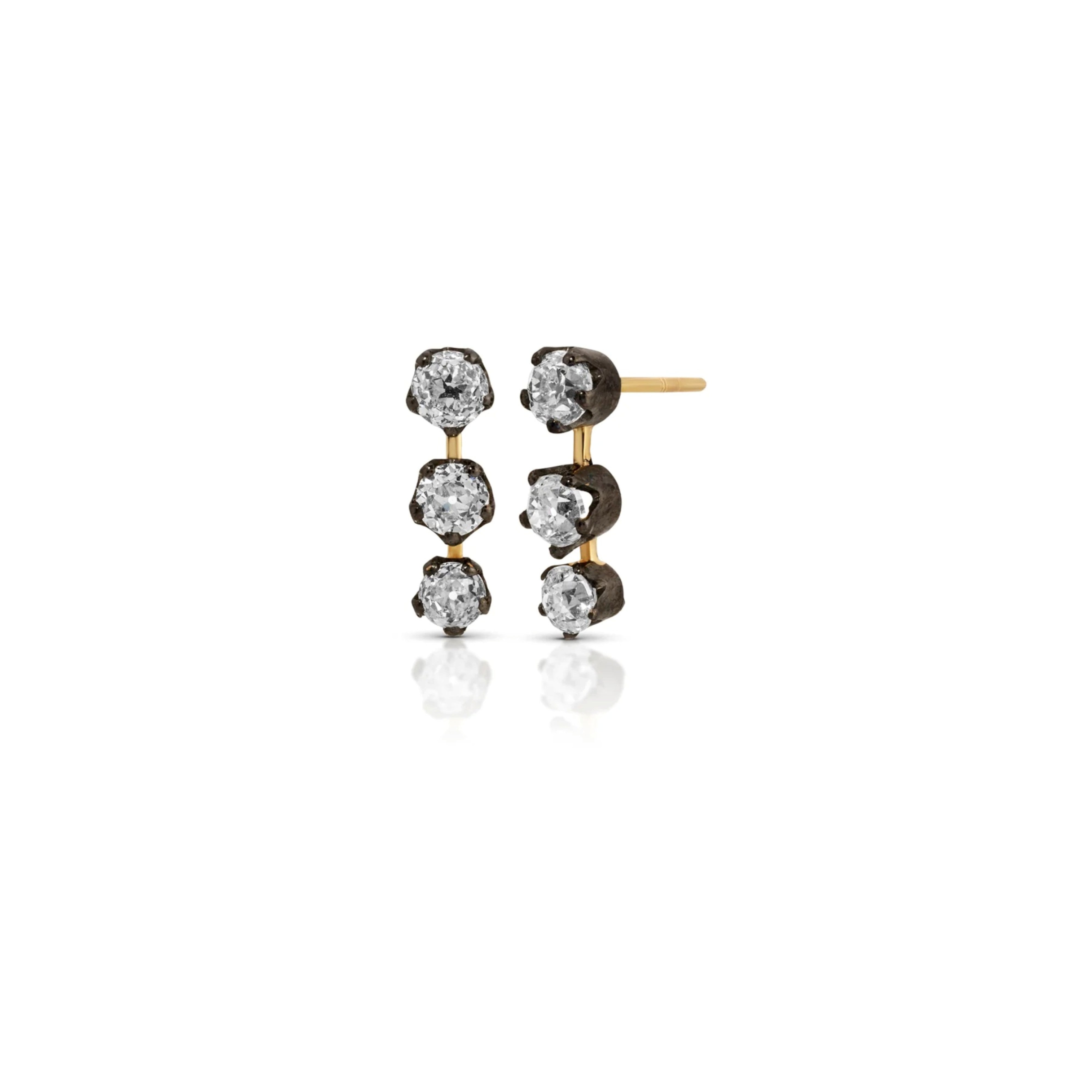 Victorian Fringe Three-Drop Earrings