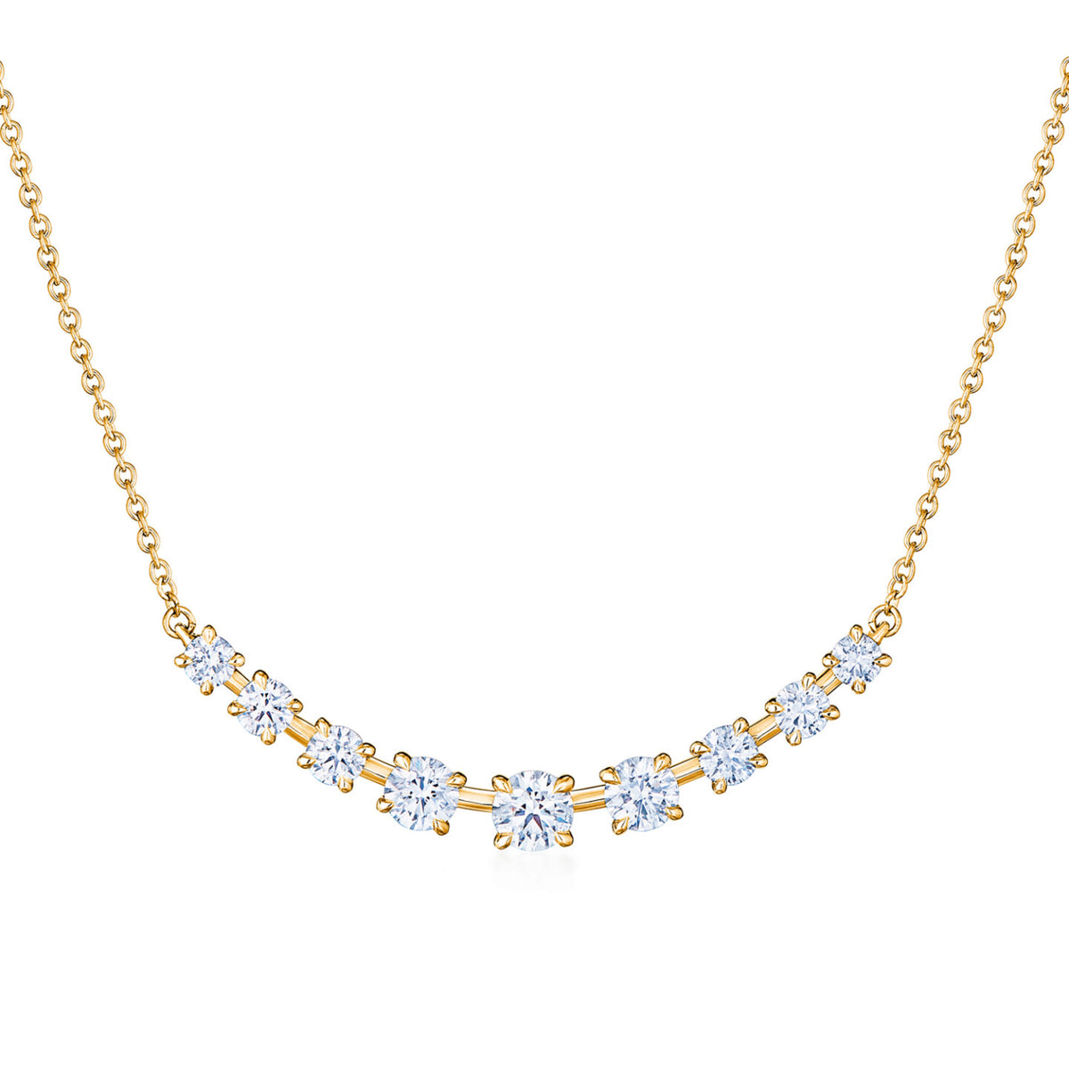 Starry Night Nine-Stone Demi Necklace with Diamonds