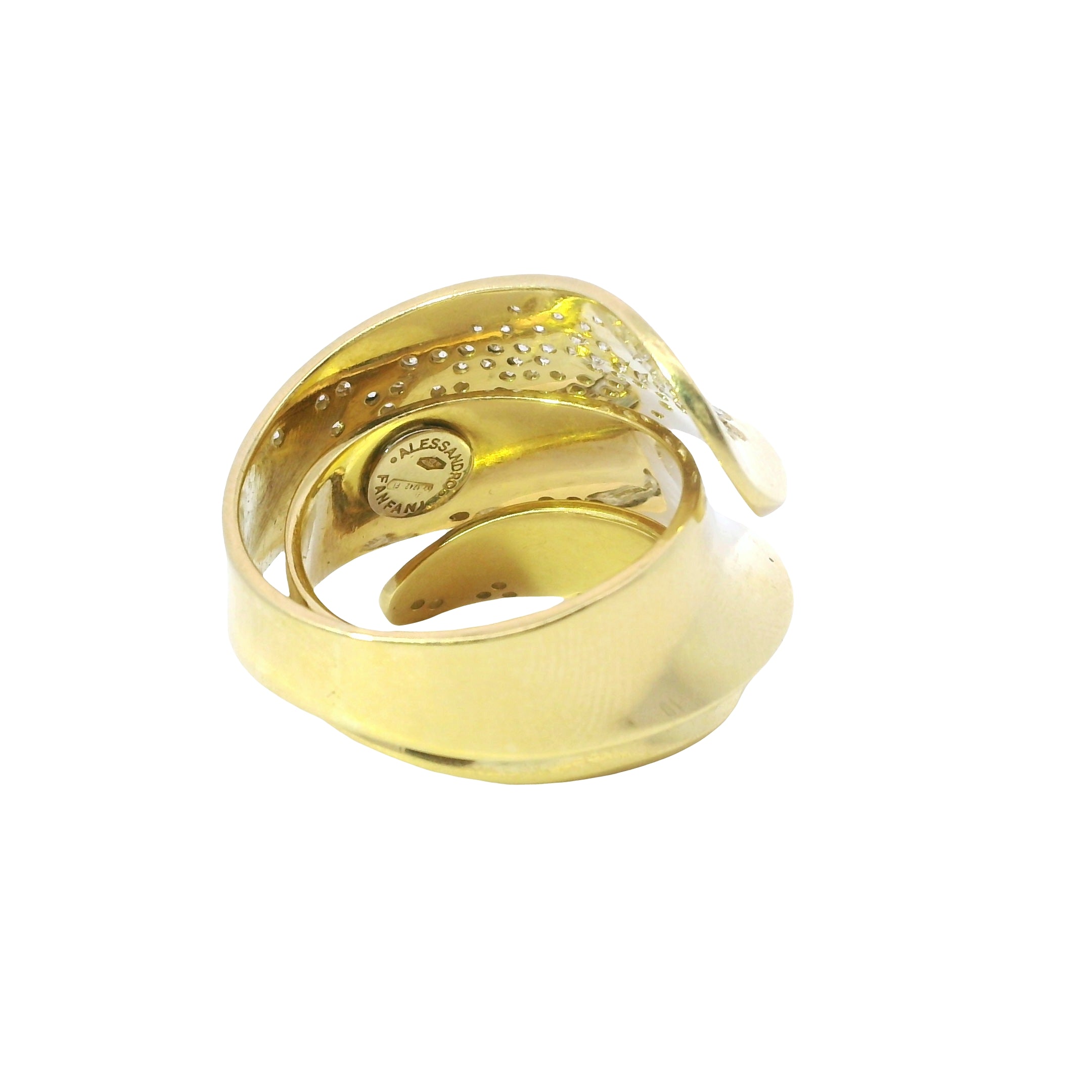 Vintage Cobblestone Diamond Spiral Ring