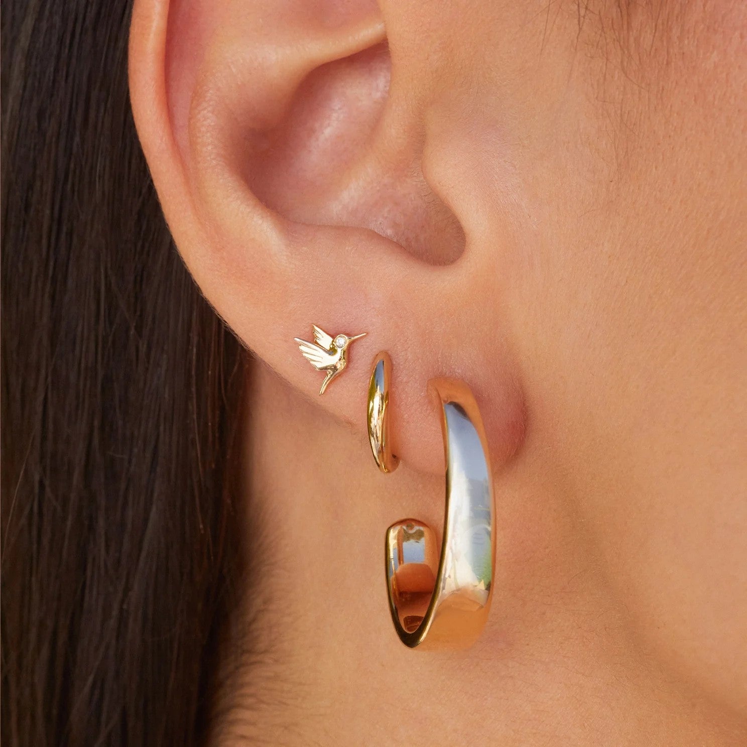 Mini Hummingbird Stud Earrings
