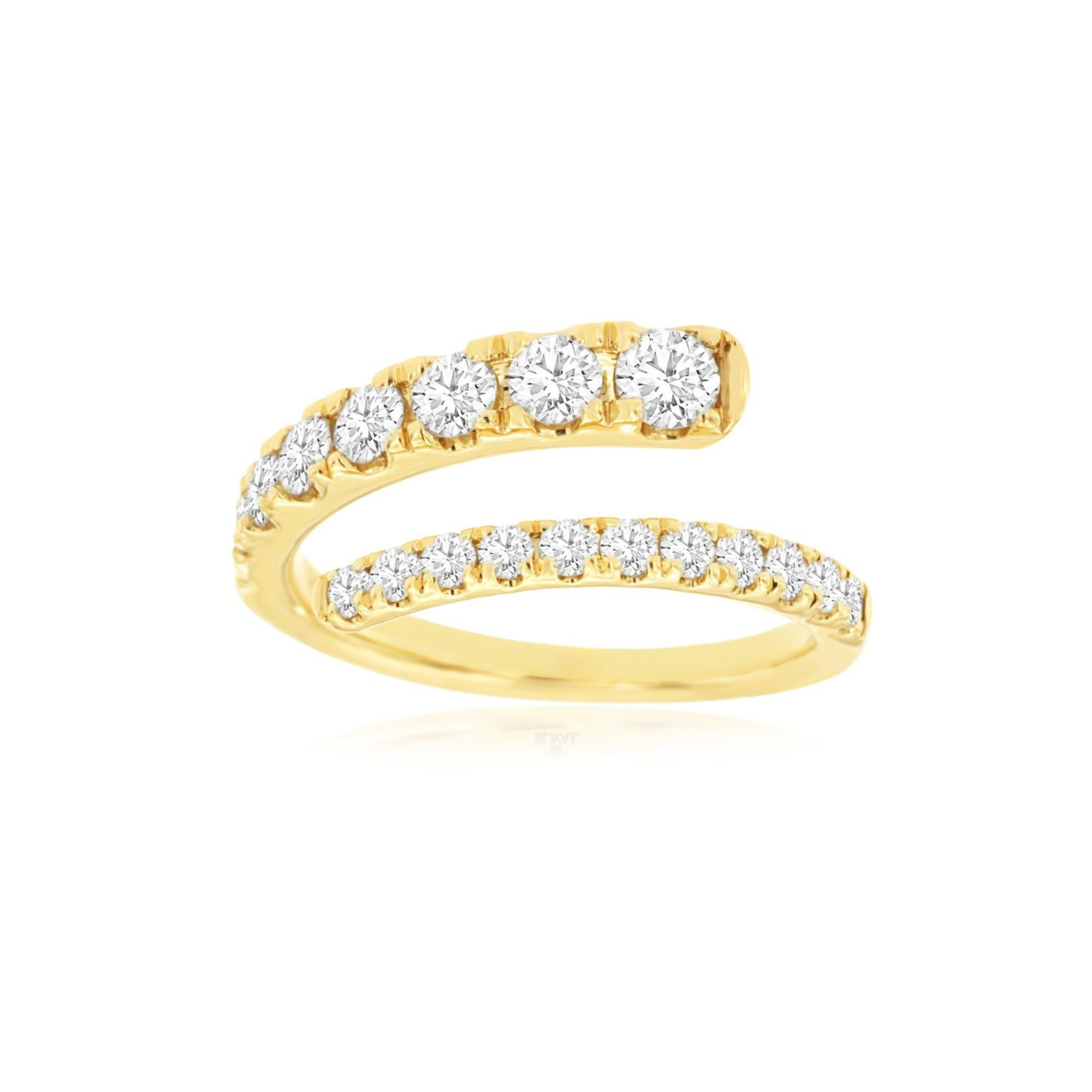 Tapered Bypass Diamond Ring