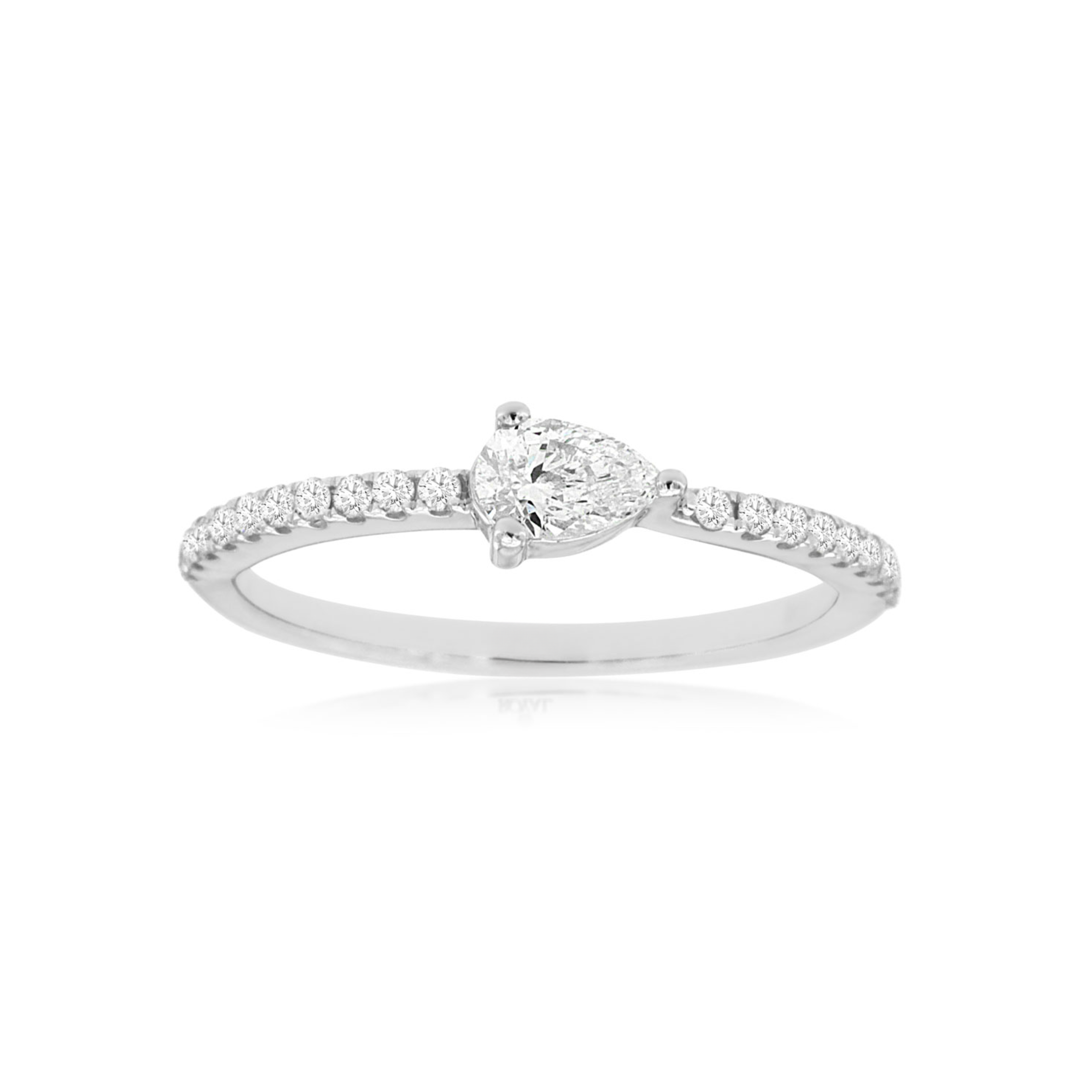 Pear Solitaire Diamond Ring