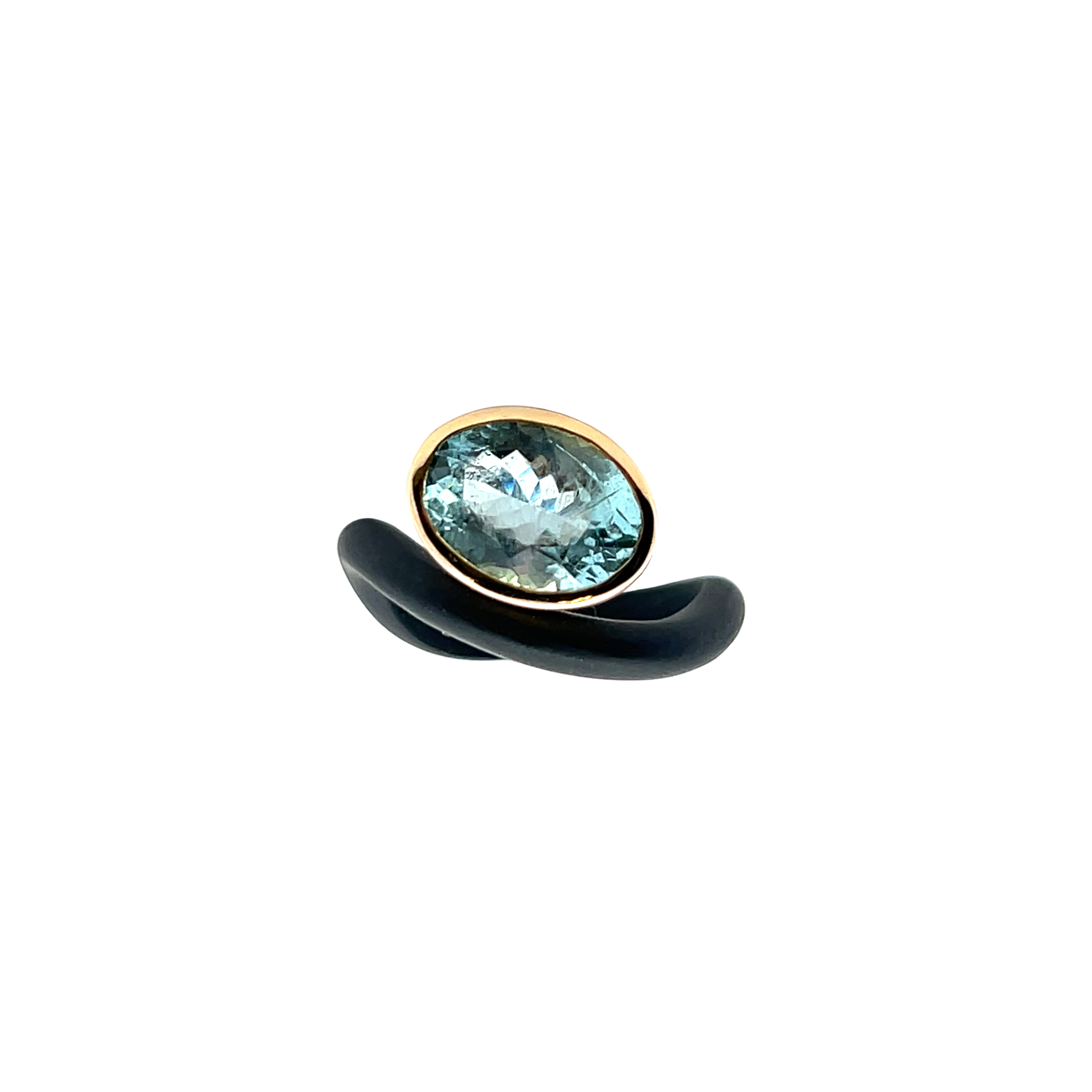 Aquamarine Wave Ring