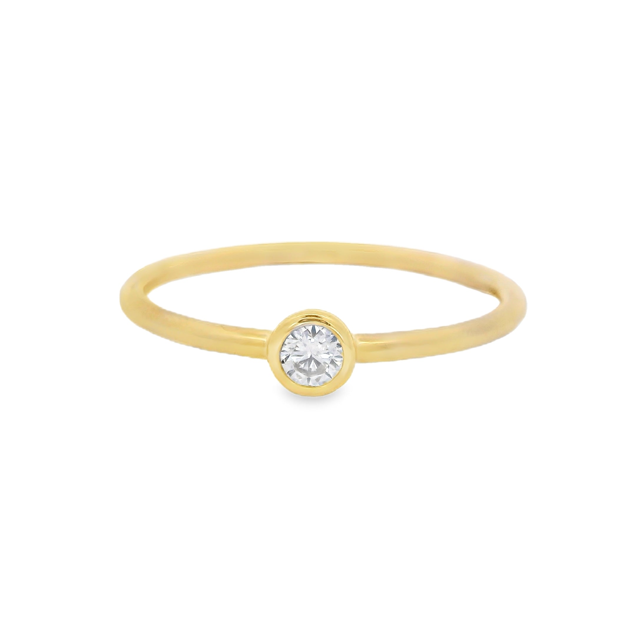 Bezel Solitaire Diamond Ring