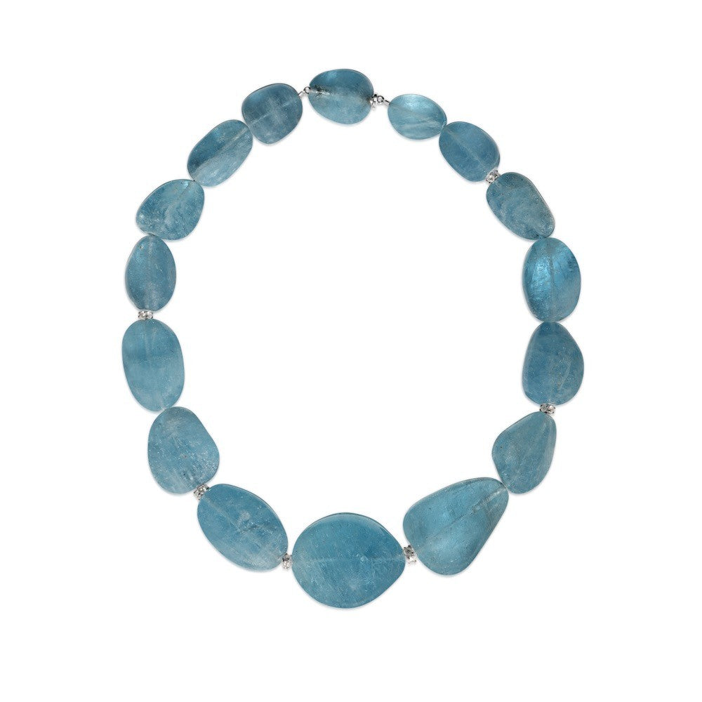Aquamarine and Diamond Necklace