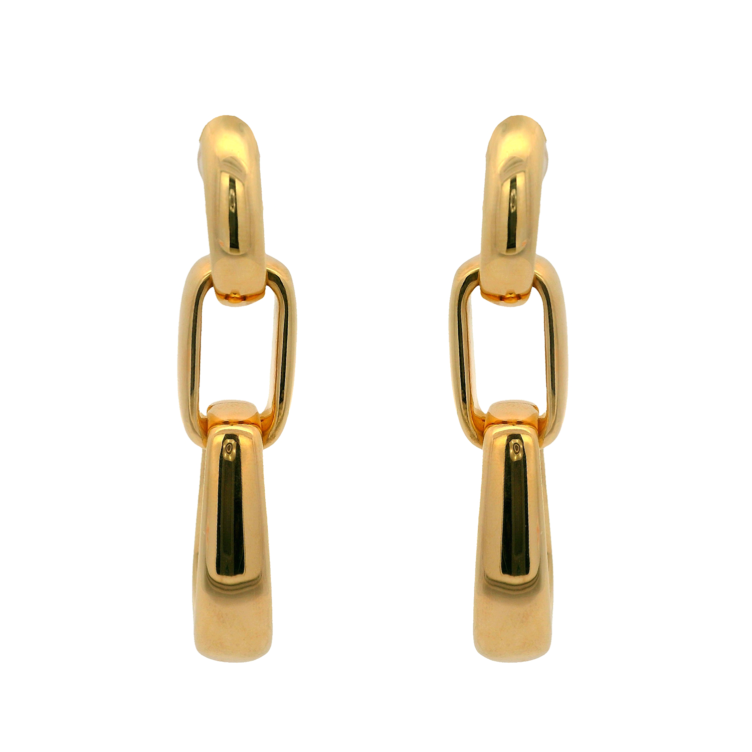 Three-Tier Rectangle Link Convertible Earrings