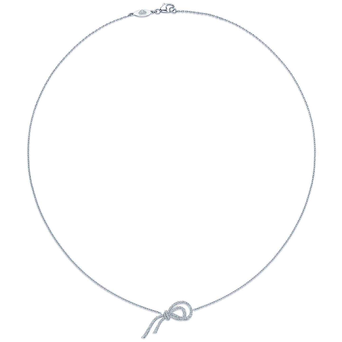Ribbon Pendant with Diamonds