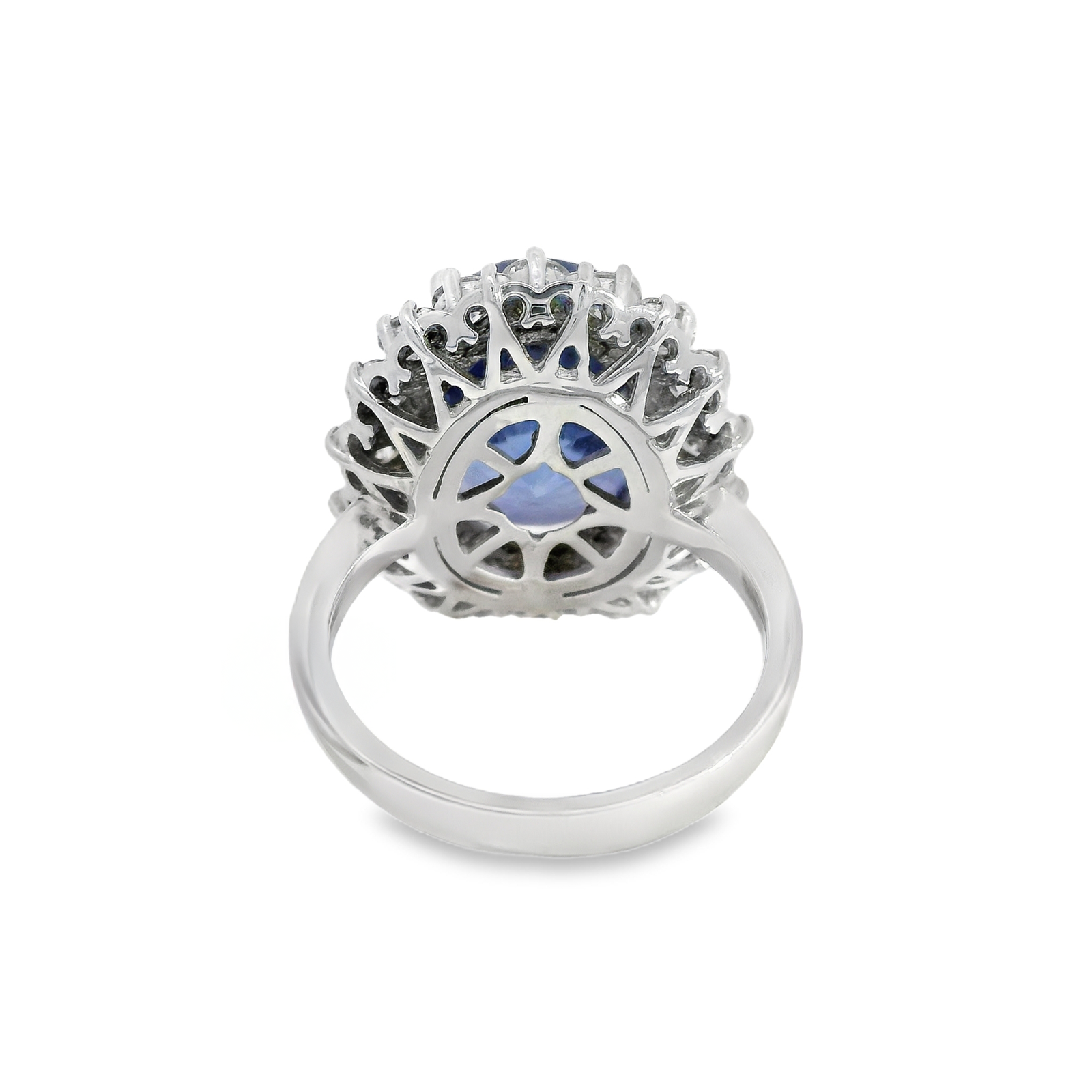 Tanzanite & Diamond Double Halo Ring
