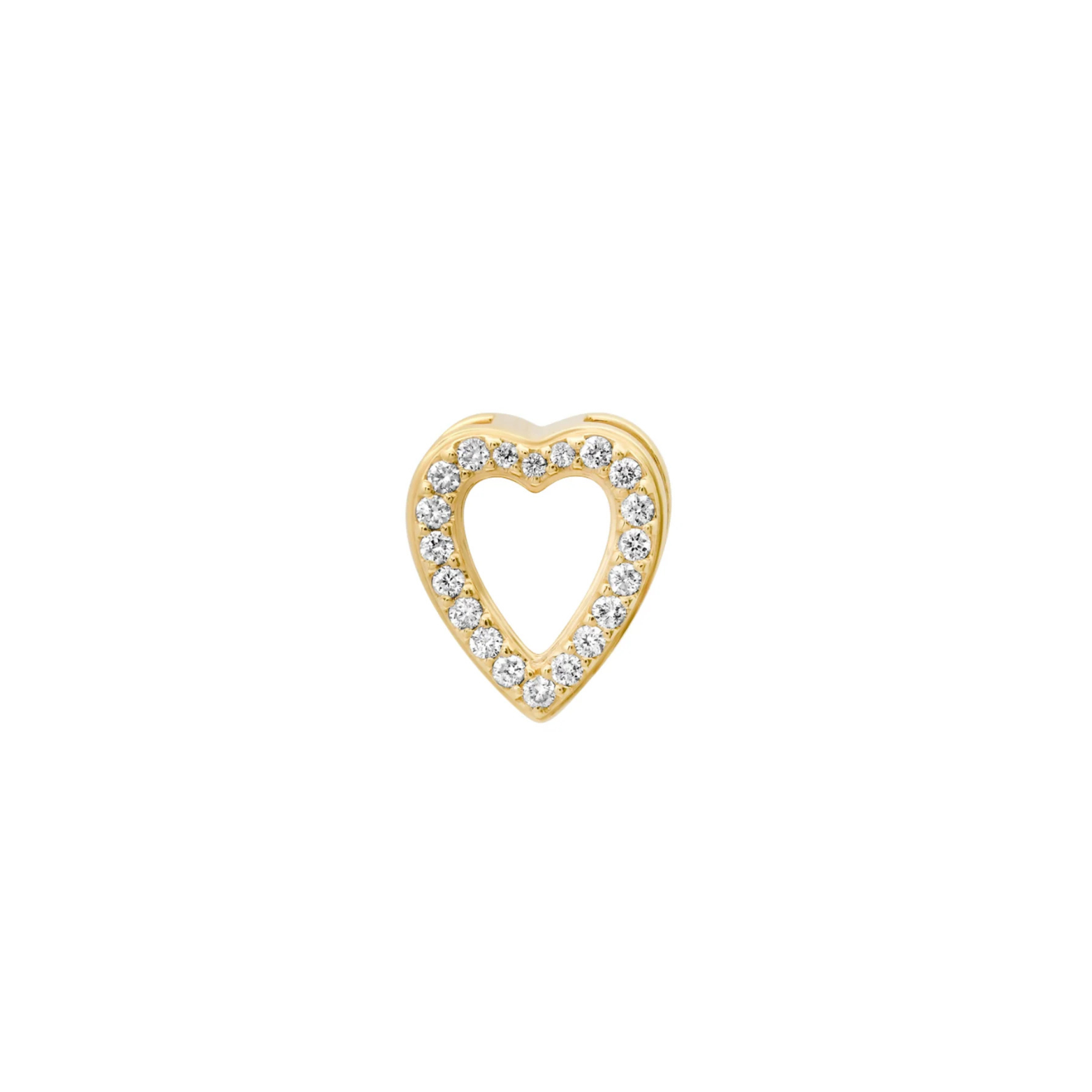 Slide-On Mid Pavé Heart