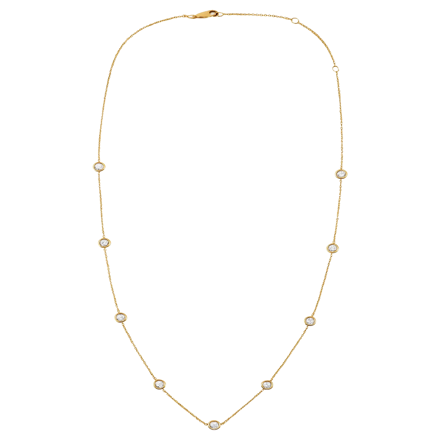 9 Station Diamonds By-the-Yard Necklace
