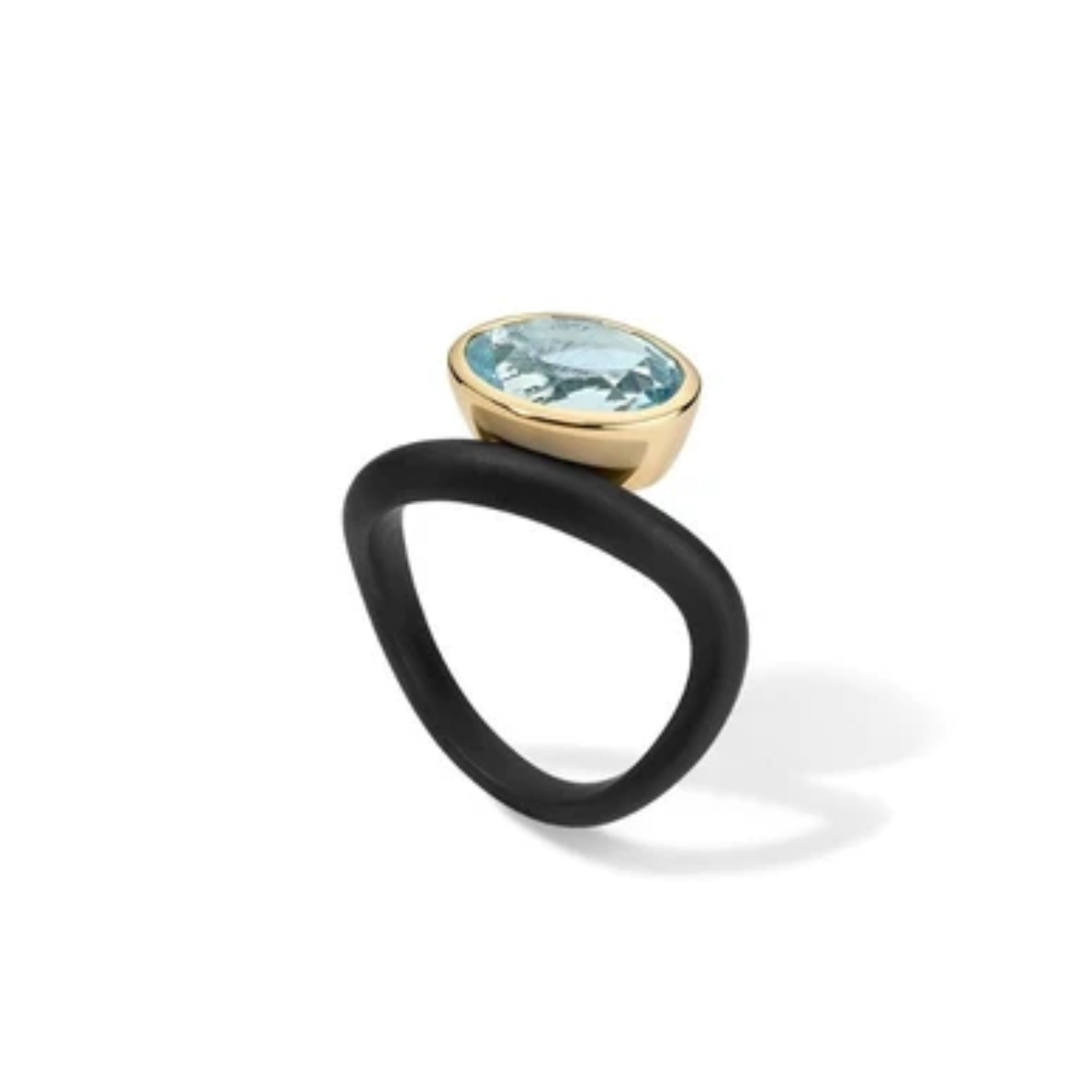 Aquamarine Wave Ring