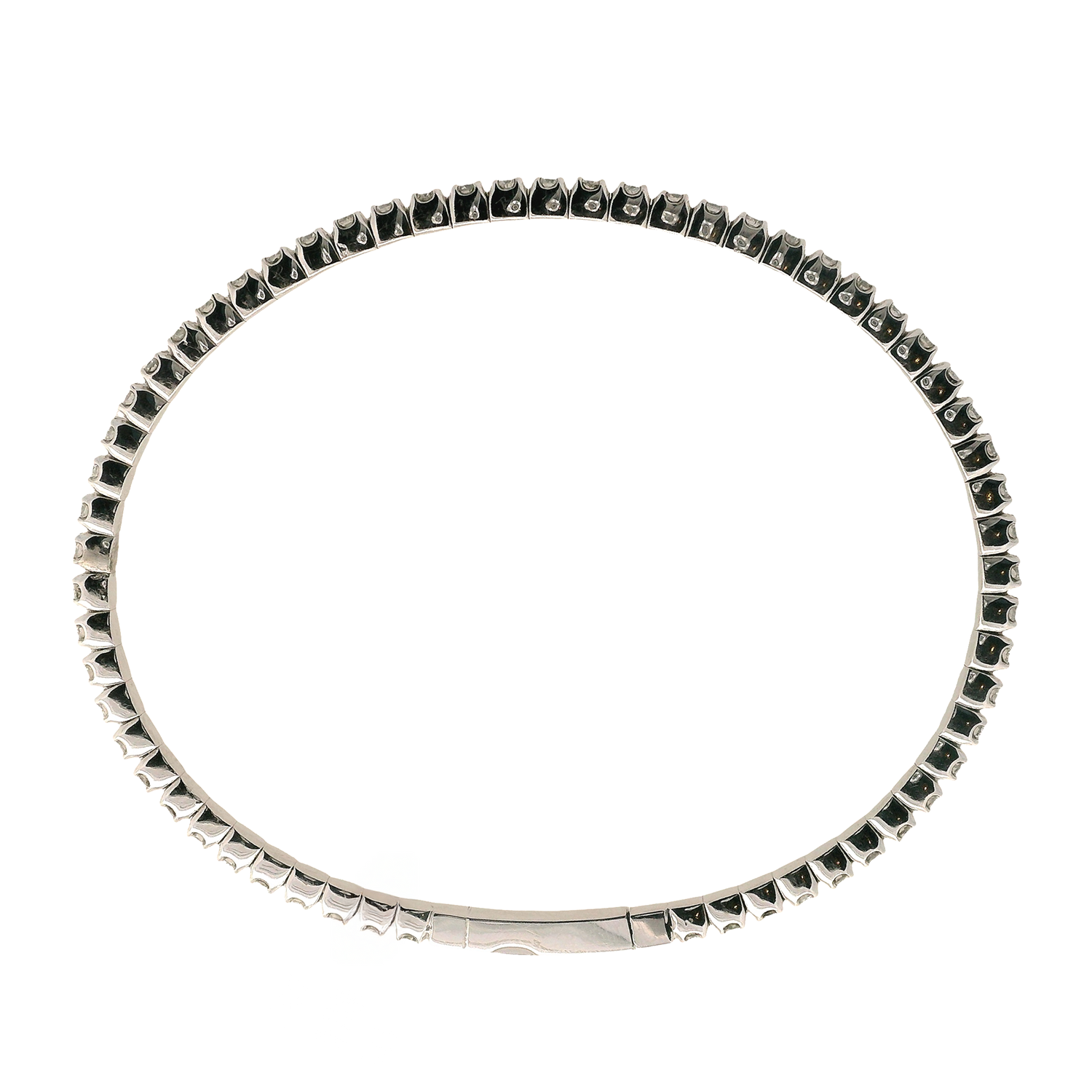 1.7mm Prong Set Round Diamond Flex Bangle