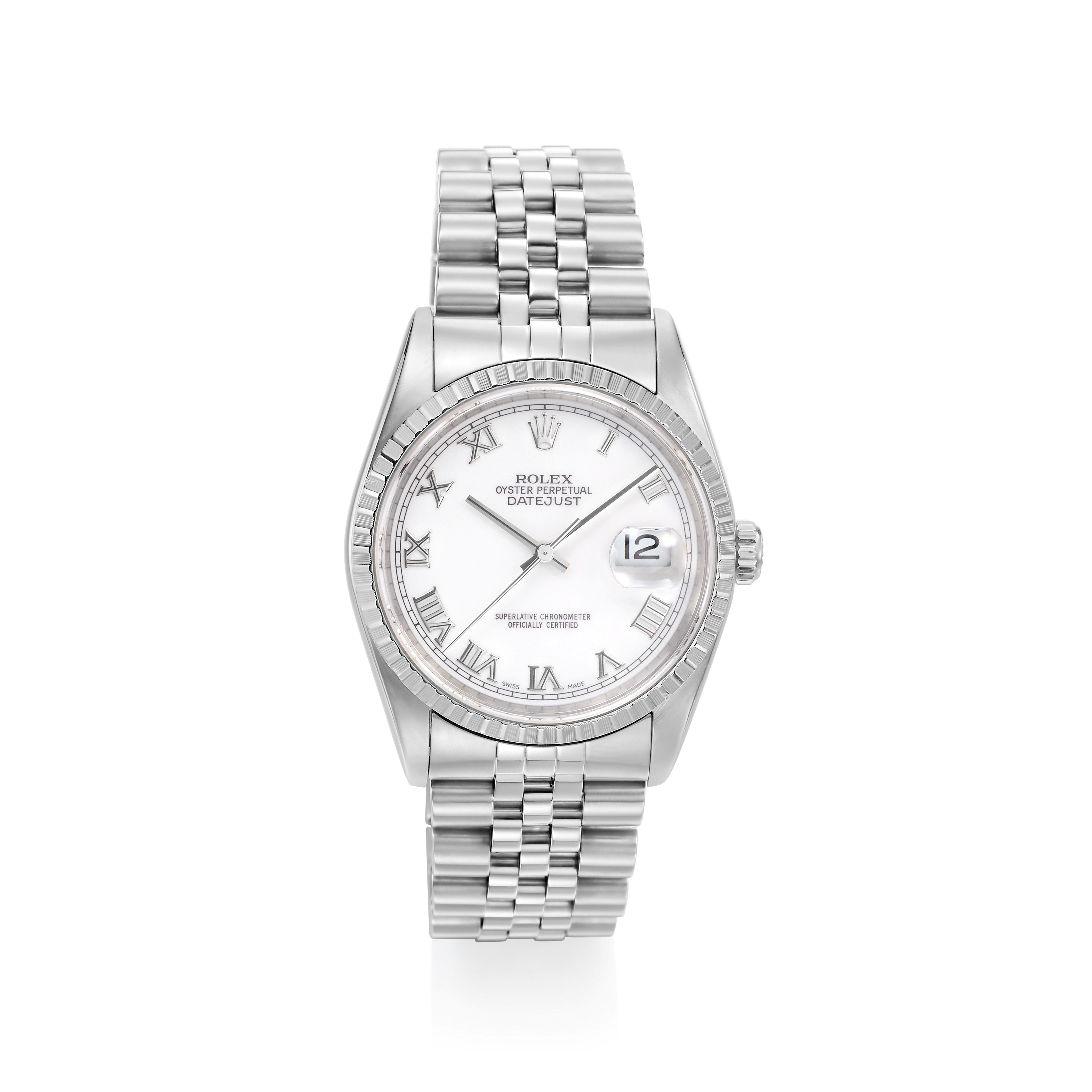 Rolex Datejust White Roman 36MM Dial Oyster (16220)