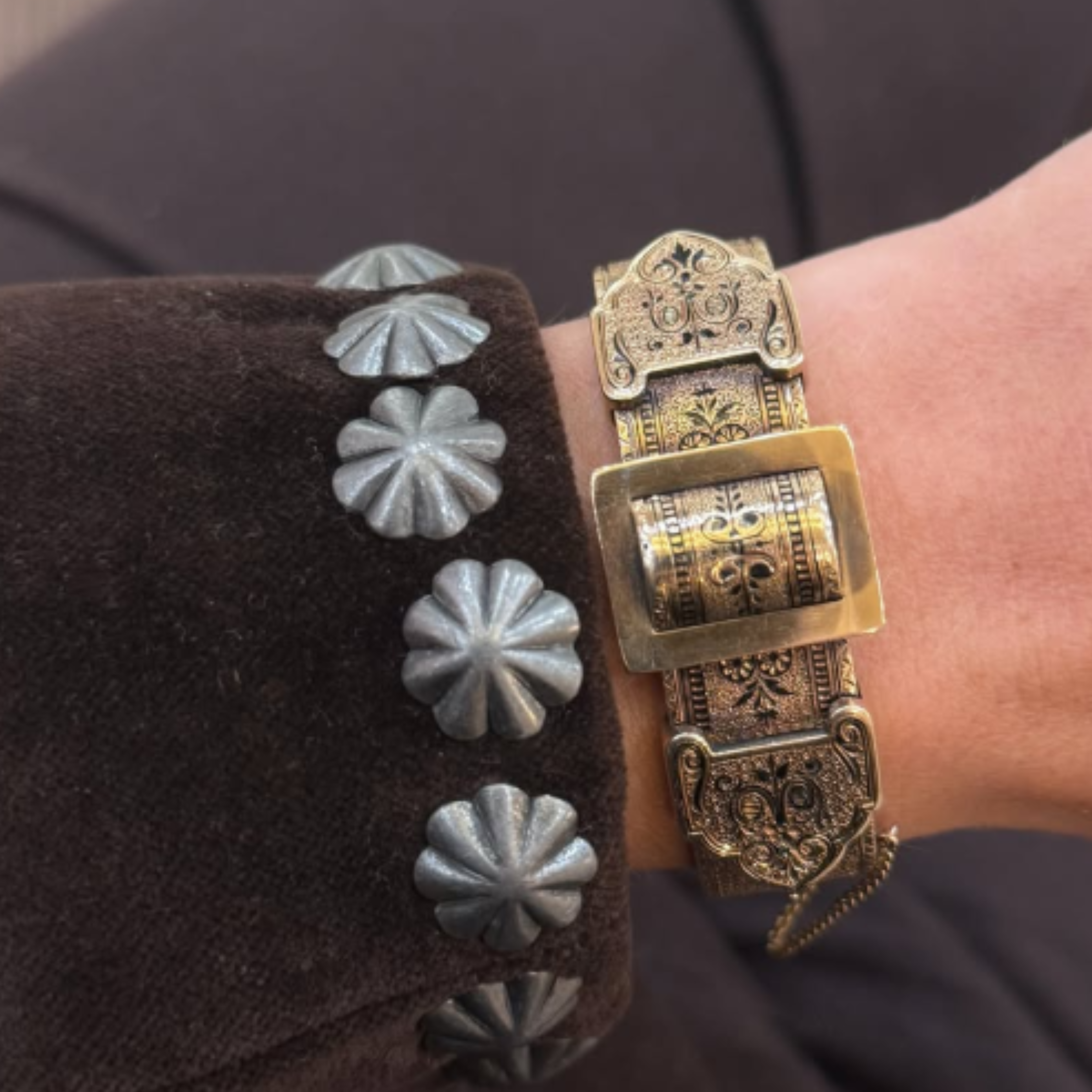 Victorian Belt & Buckle Wedding Bangles Set
