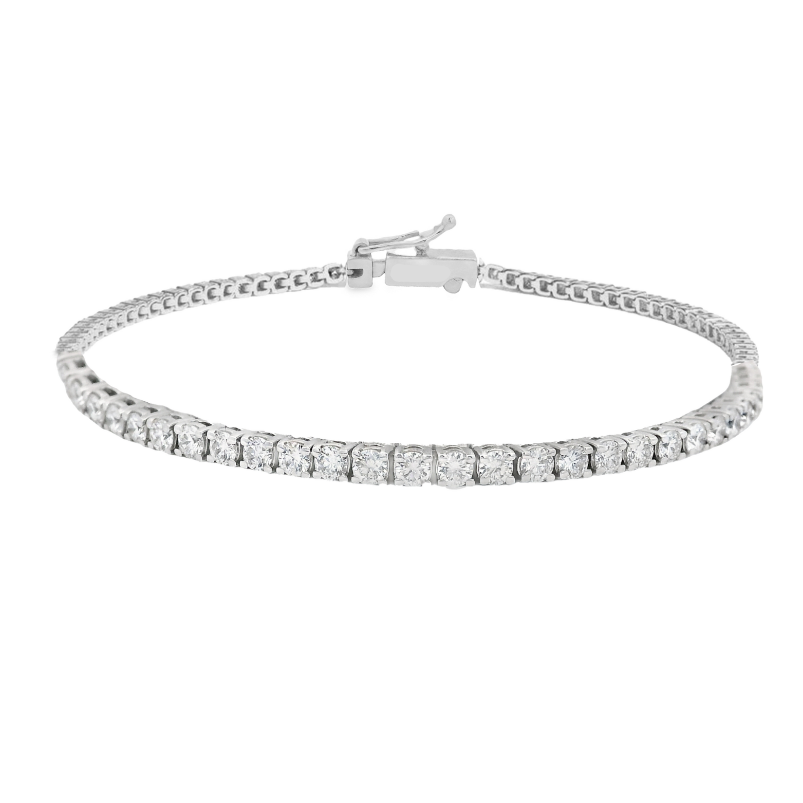 3.09ctw Round Diamond Tennis Bracelet