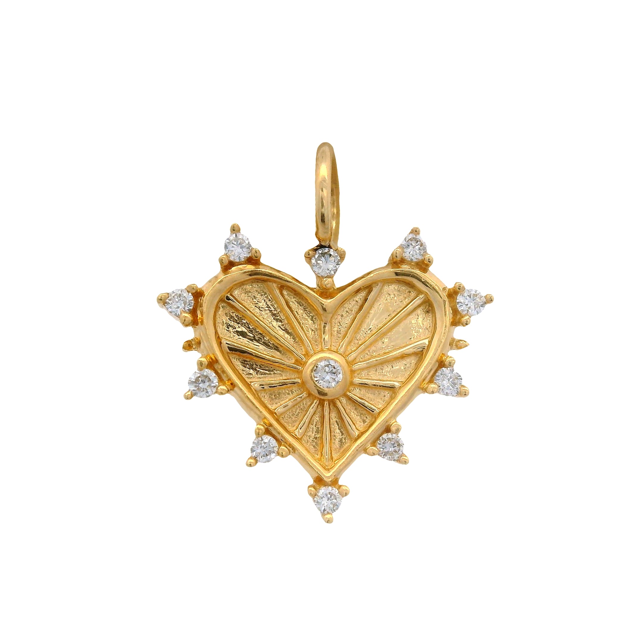 Heart Pendant with Diamond Halo