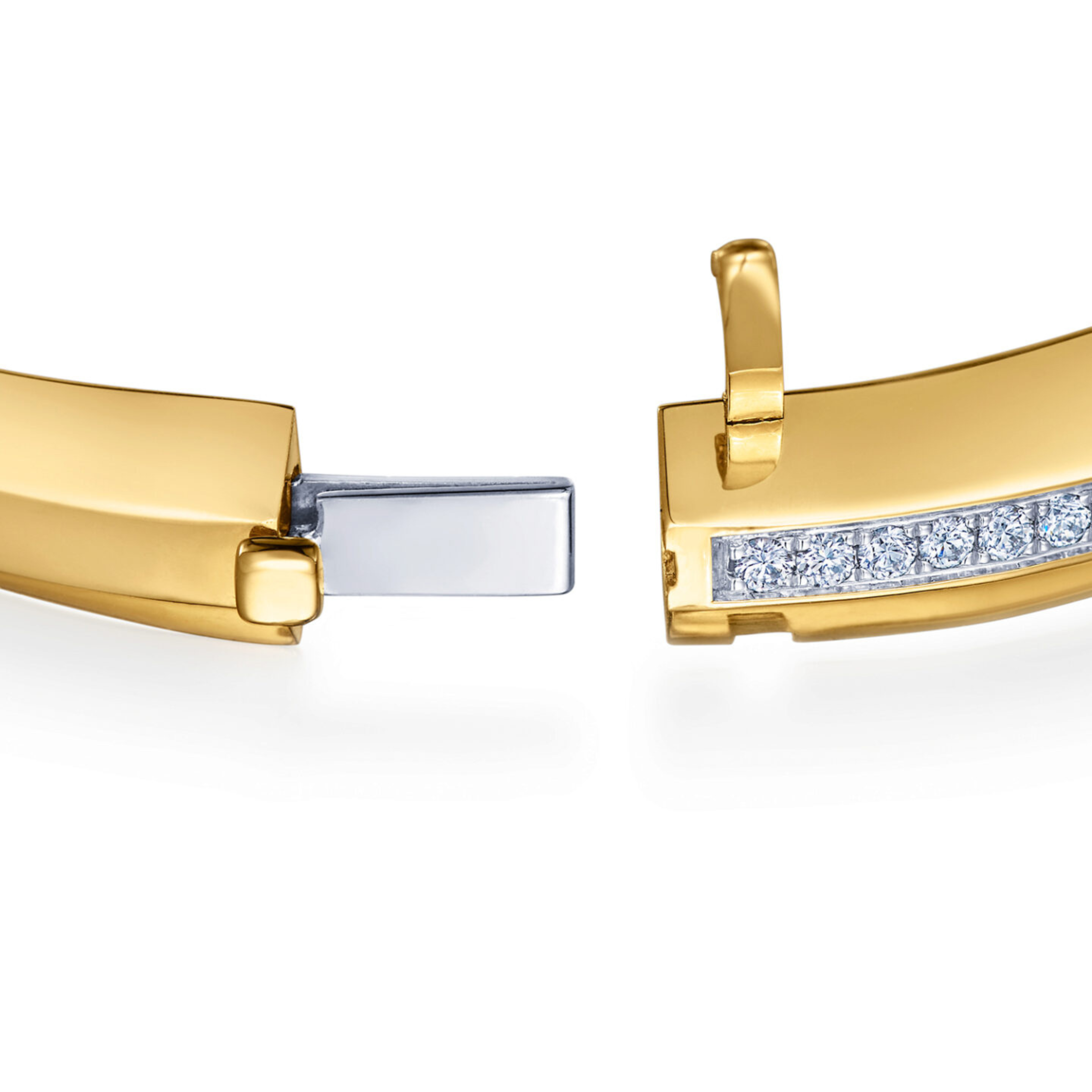 Signed Fred Leighton Diamond Line Bangle