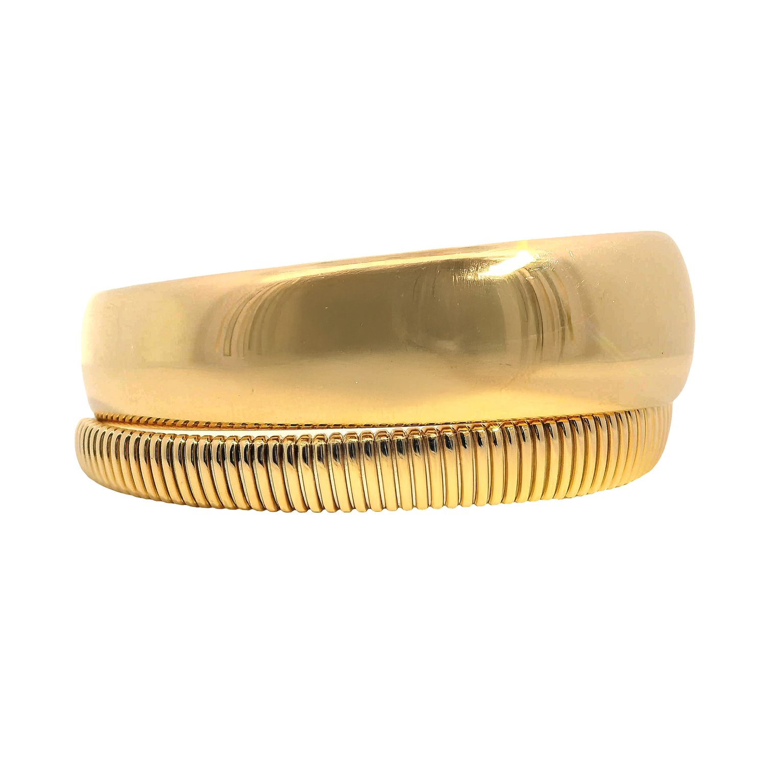 Split Style Tubogas Bypass Cuff Bracelet