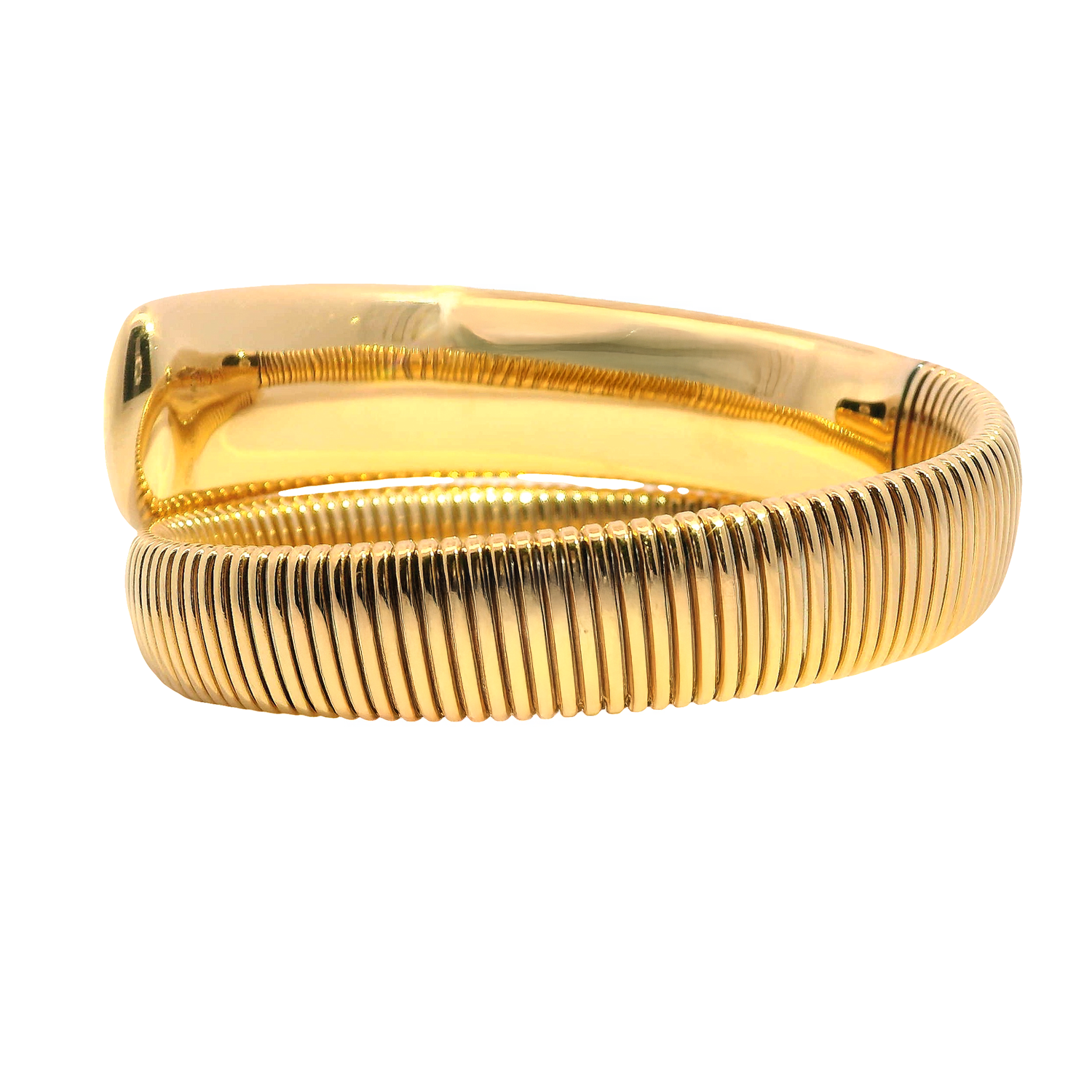 Split Style Tubogas Bypass Cuff Bracelet