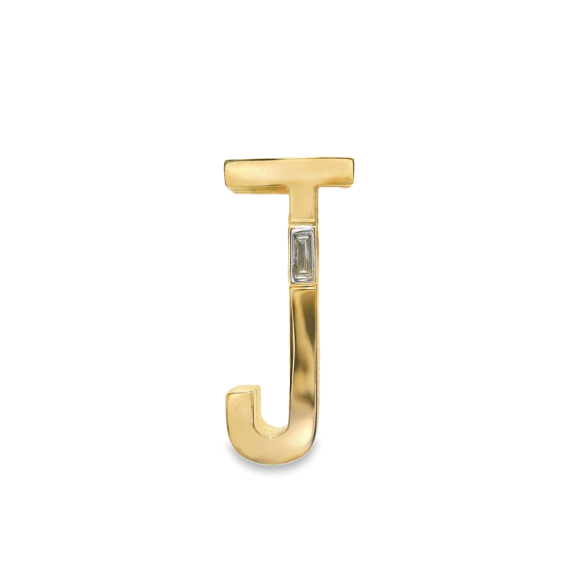 Diamond Initial "J" Pendant