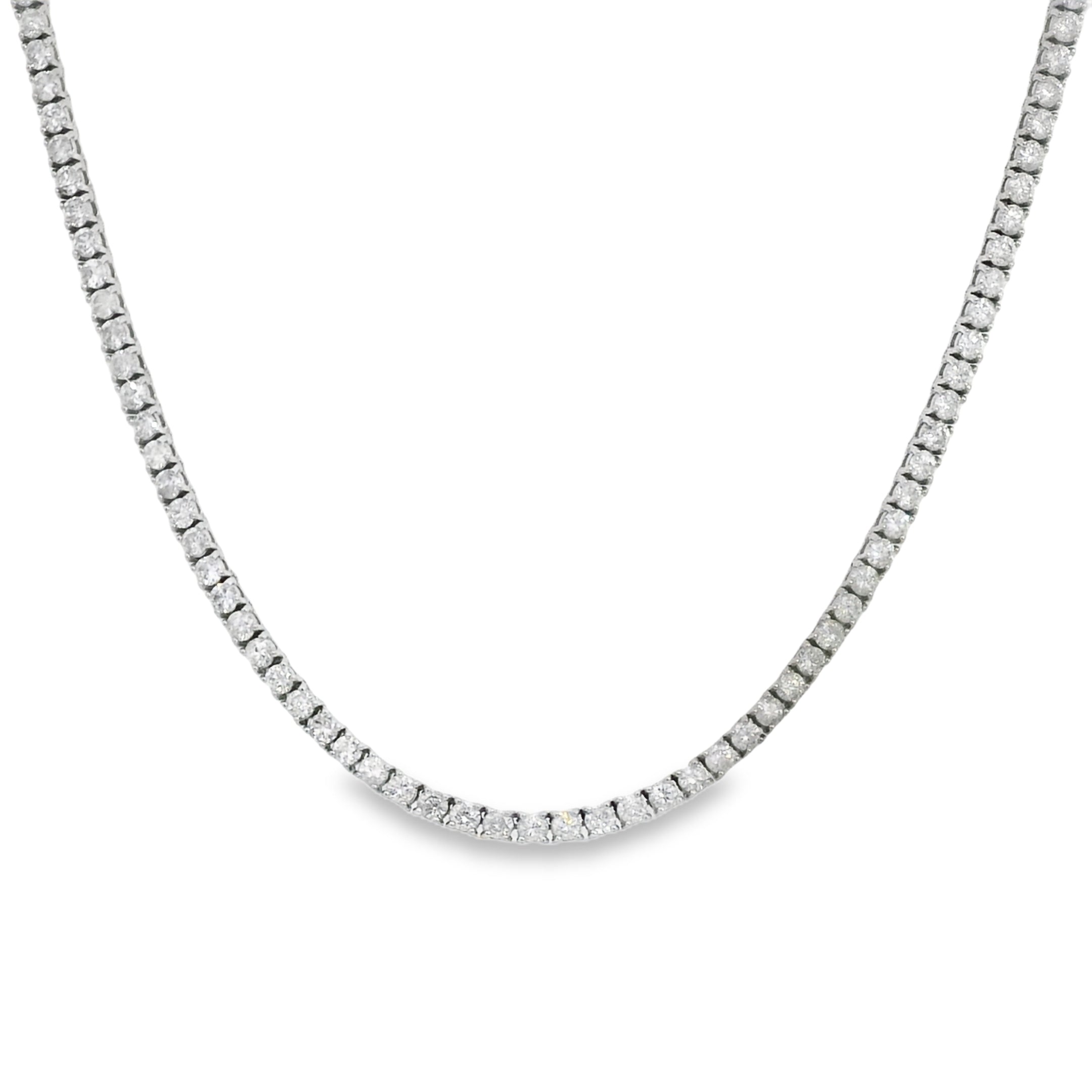 8.50ctw Four-Prong Diamond Tennis Necklace