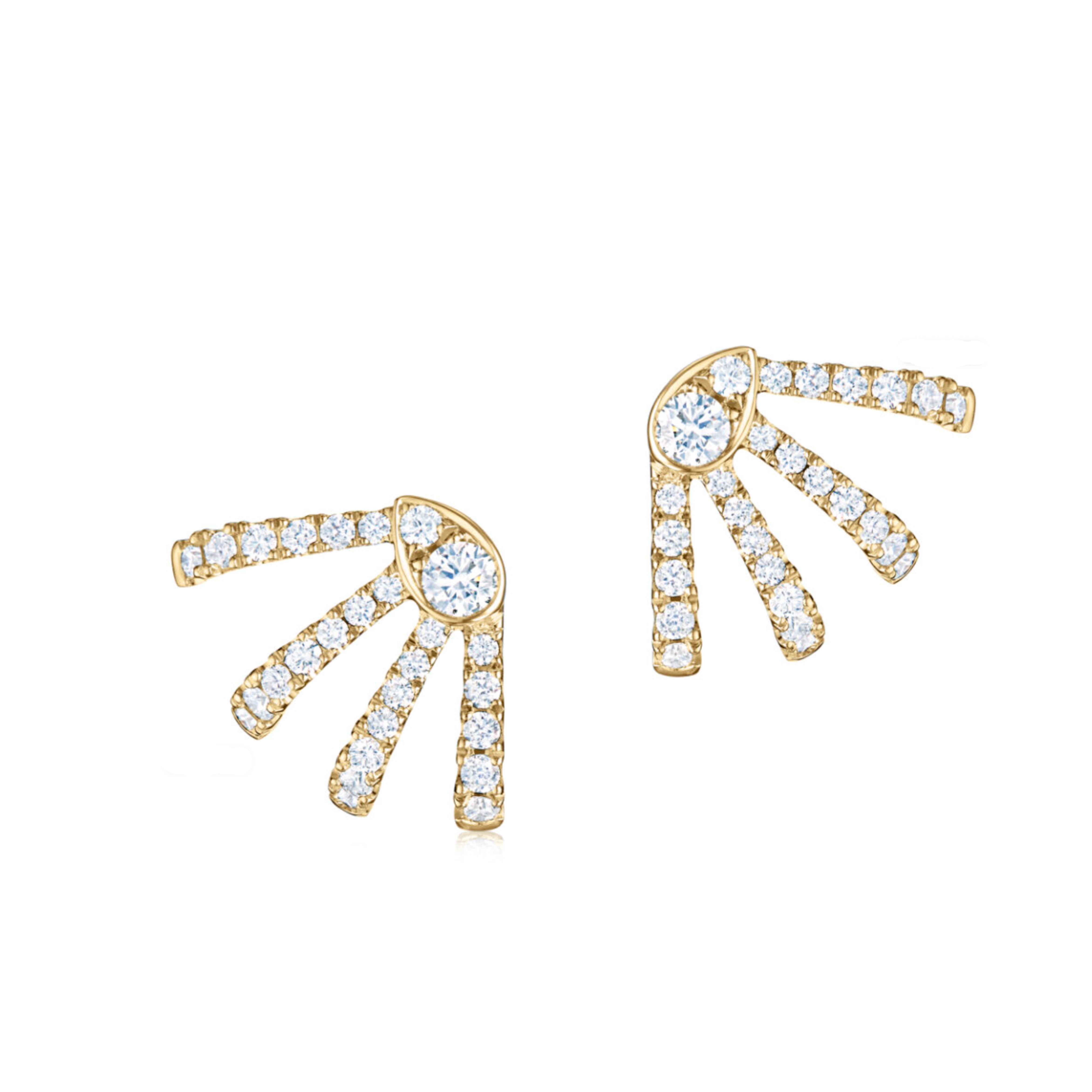 Wrap Earrings with Pear Shape Diamonds